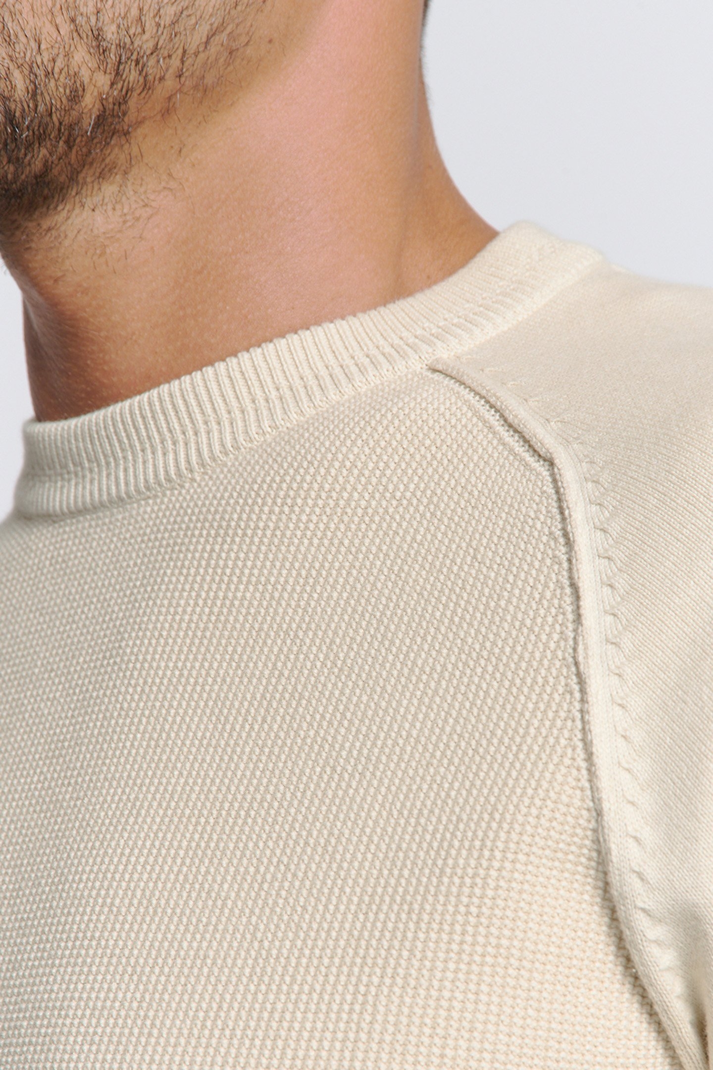 PULLOVER CREWNECK SOLID RELIEF KNIT KIT 7
