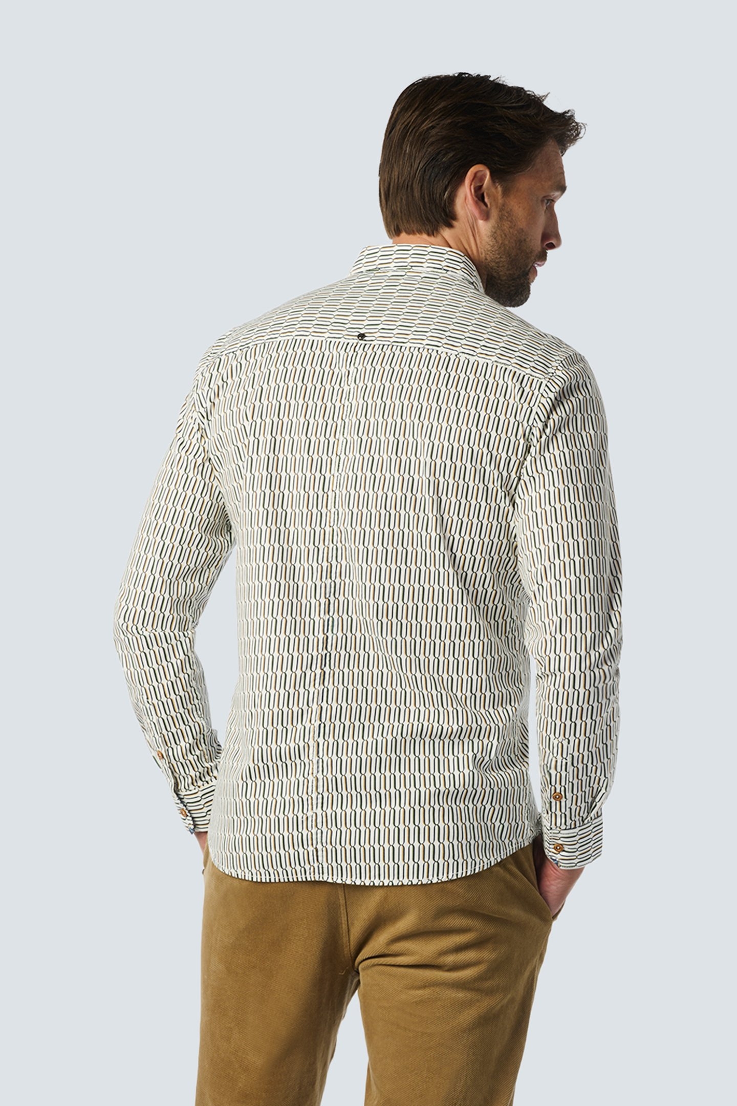 SHIRT STRETCH ALLOVER PRINTED WHITE 2