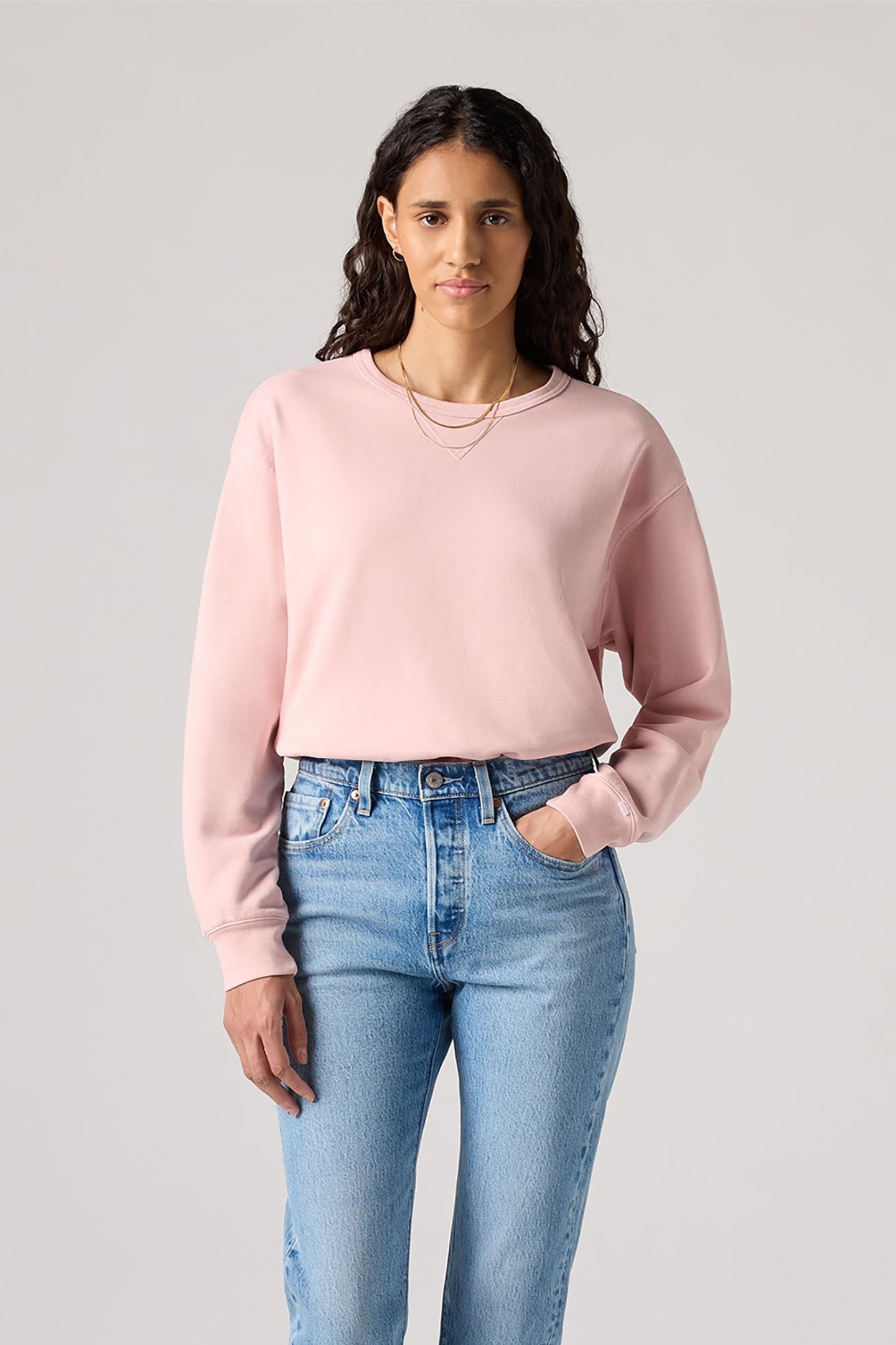 HERITAGE CREWNECK SWEATSHIRT PINK 1