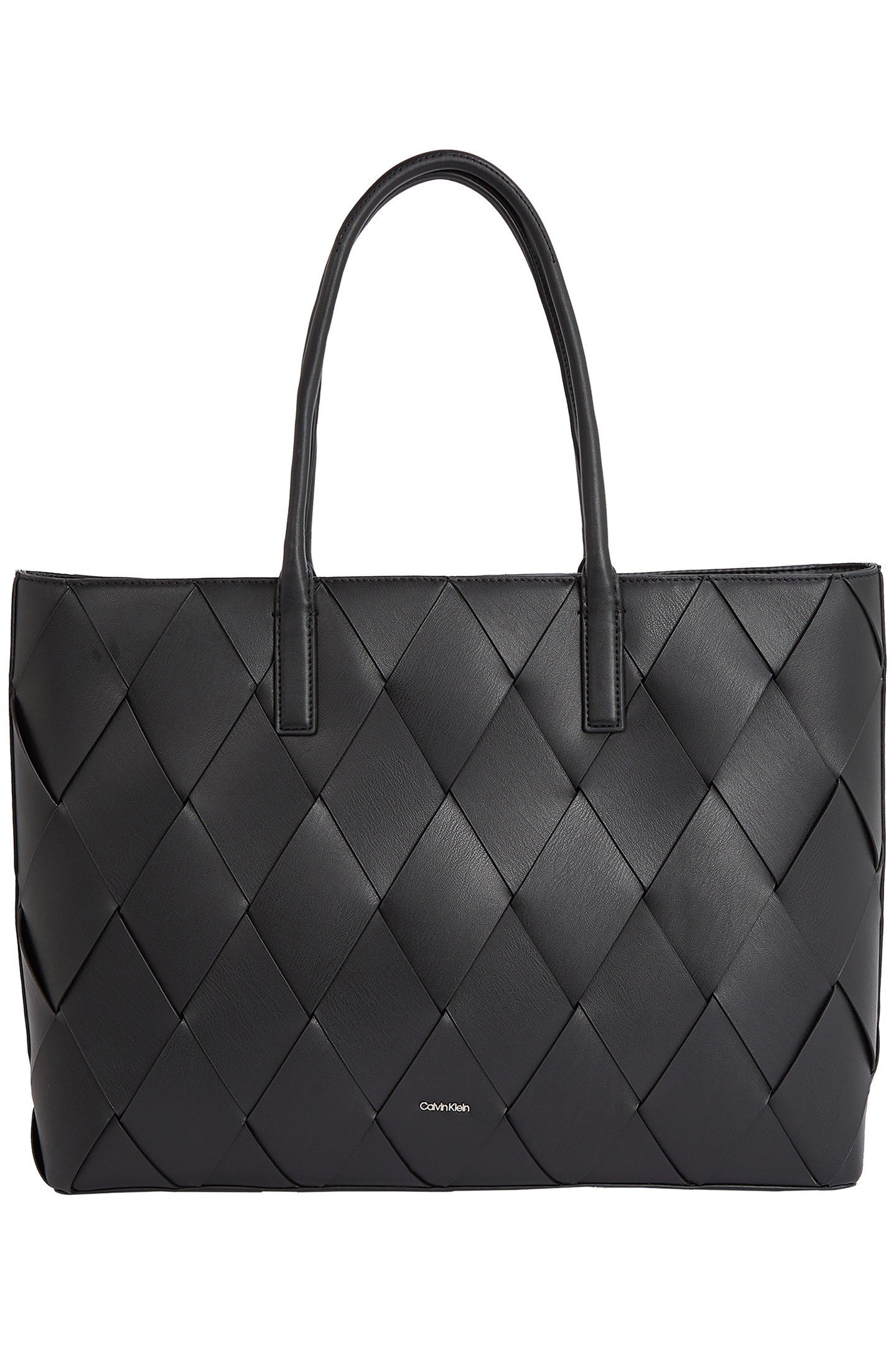 CK WOVEN MEDIUM SHOPPER BAG CK BLACK 1