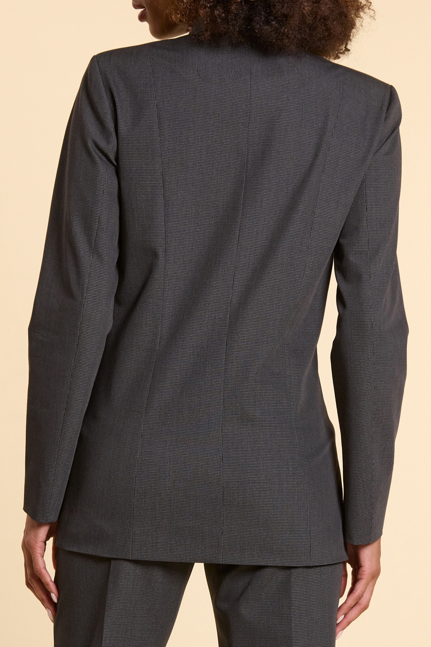 CHARCOAL HOUNDSTOOTH SUIT JACKET ANTHRACITE 2