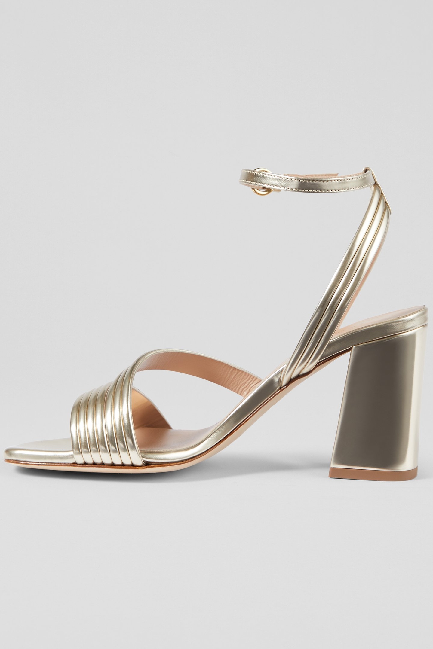 FS EDITA STRAP BLOCK HEEL PALE GOLD 5