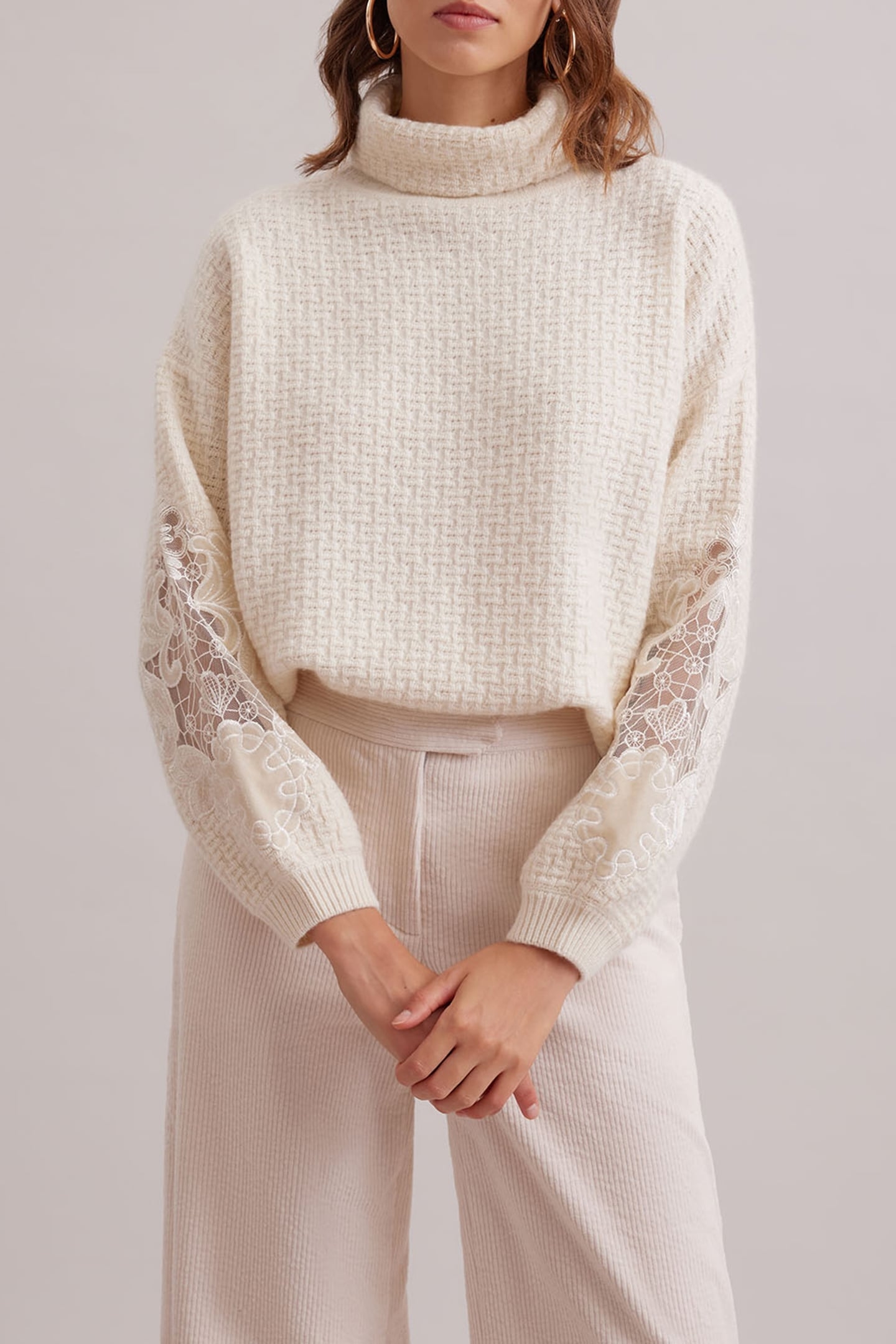 COLLEGE PULLOVER MOON WHITE 1