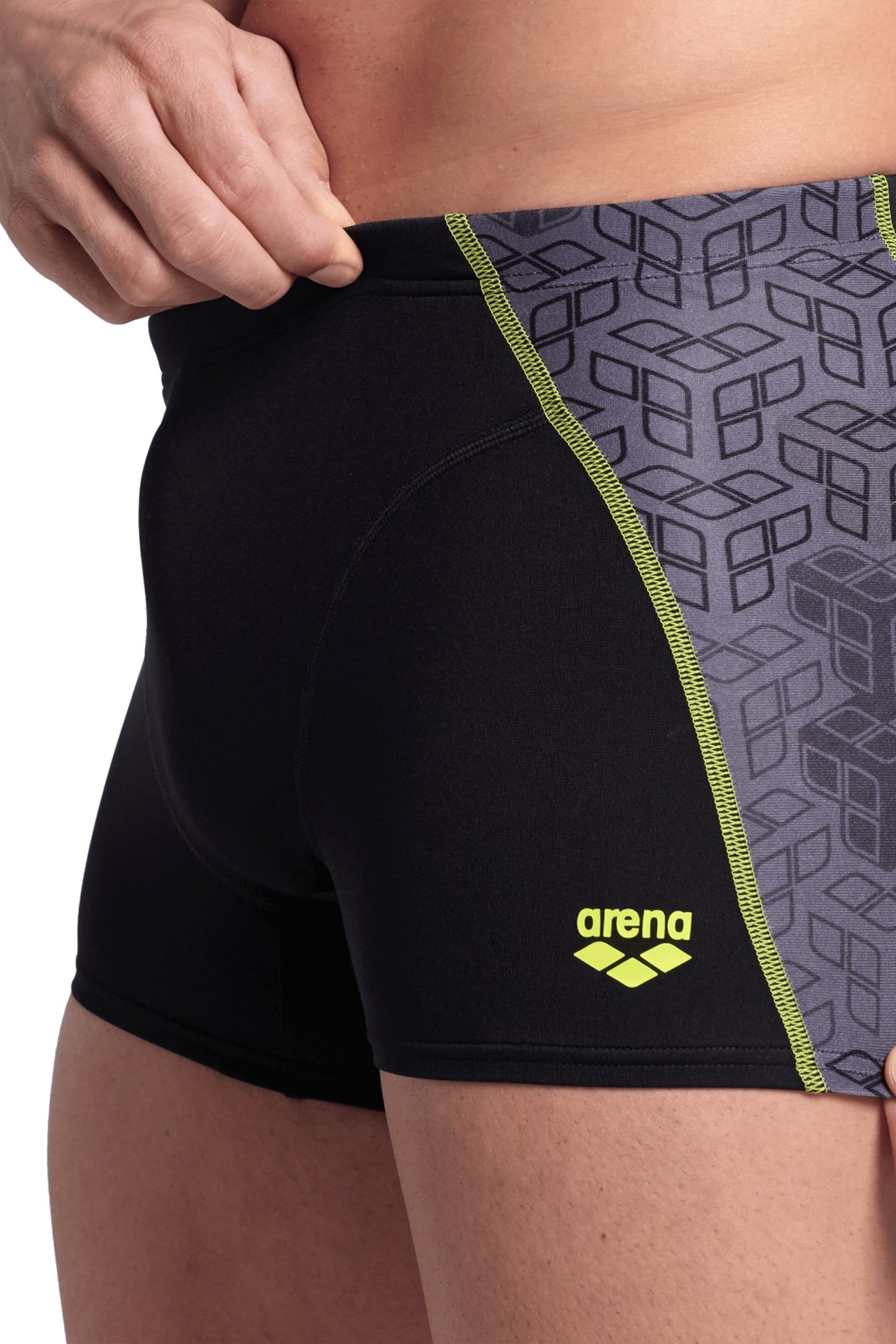 MEN'S ARENA CAMO KIKKO SWIM SHORT BLACK BLACK MULTI 4