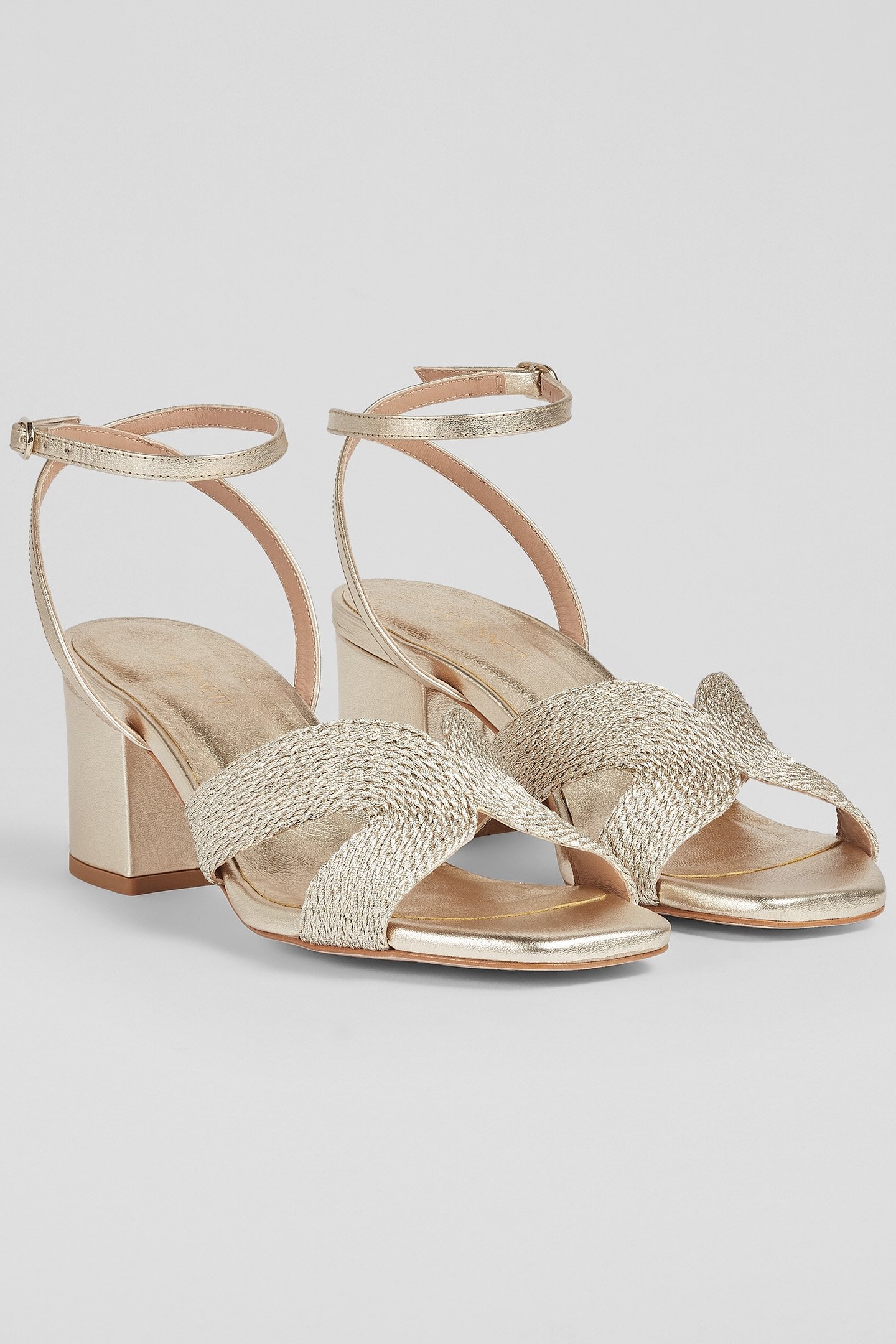 FS STELLA ROPE BLOCK HEEL GOLD 2