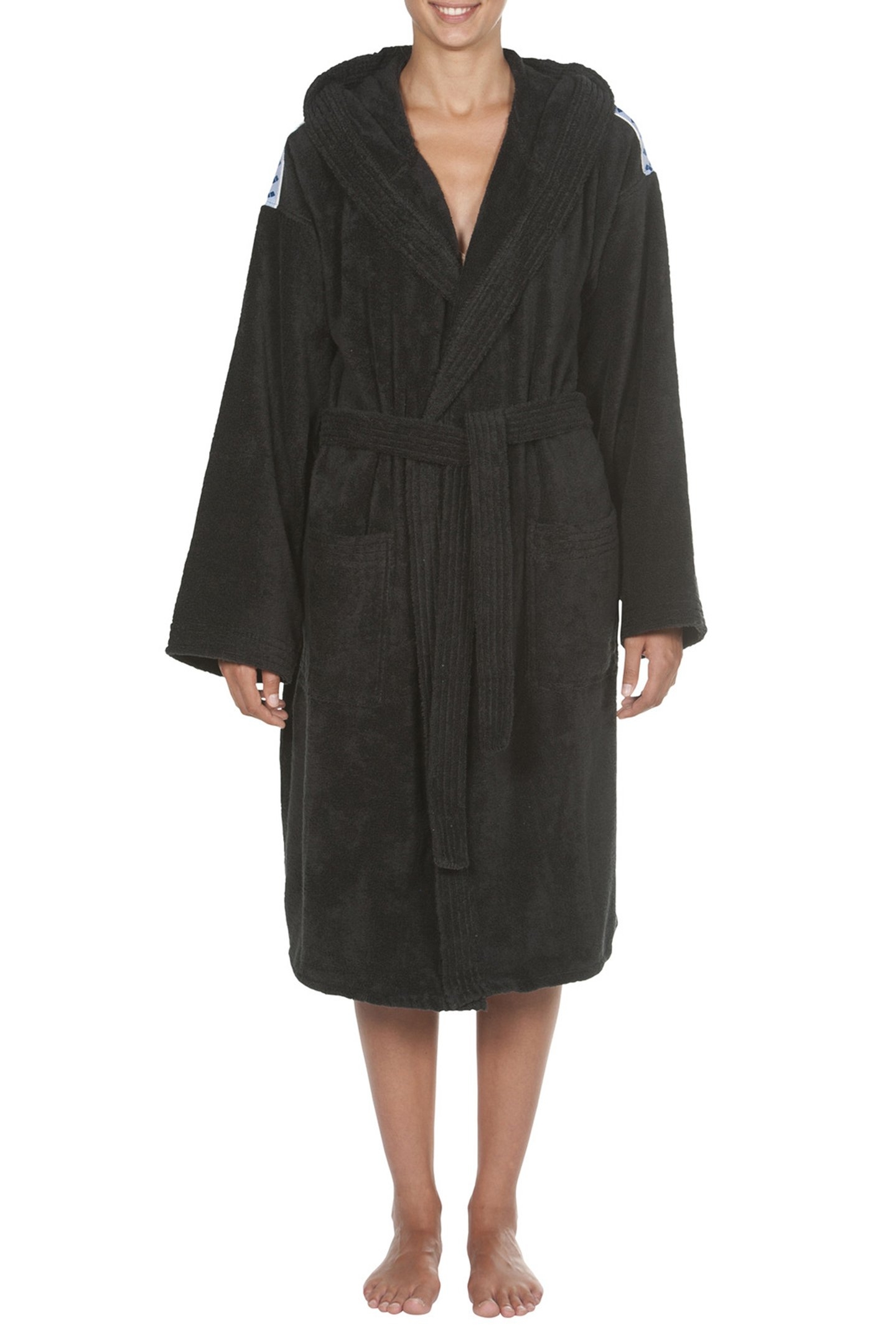 CORE SOFT ROBE BLACK WHITE 3