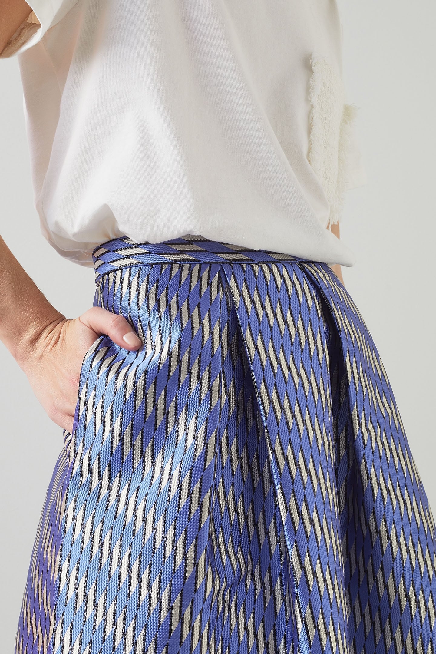 SK OLSEN FULL SKIRT BLUE/BLACK 4
