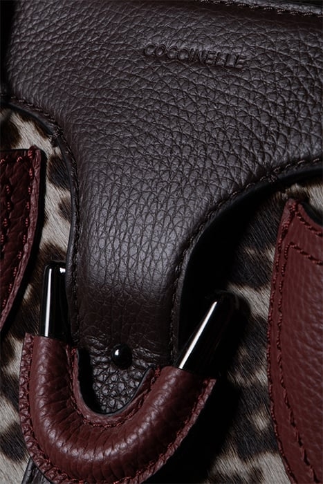 ANIMAL MIXED FABRIC HANDBAG 6