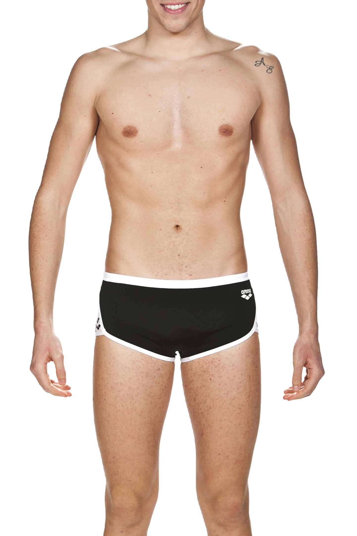 M TEAM STRIPE LOW WAIST SHORT BLACK WHITE 1