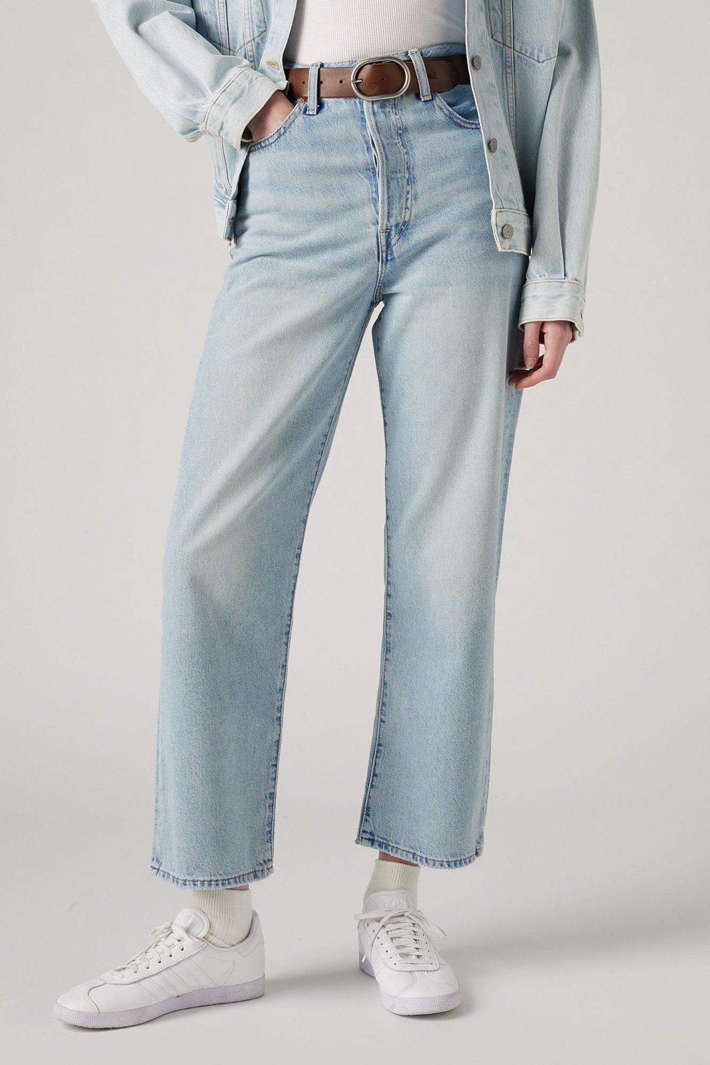 RIBCAGE STRAIGHT ANKLE JEANS LIGHT INDIGO 1