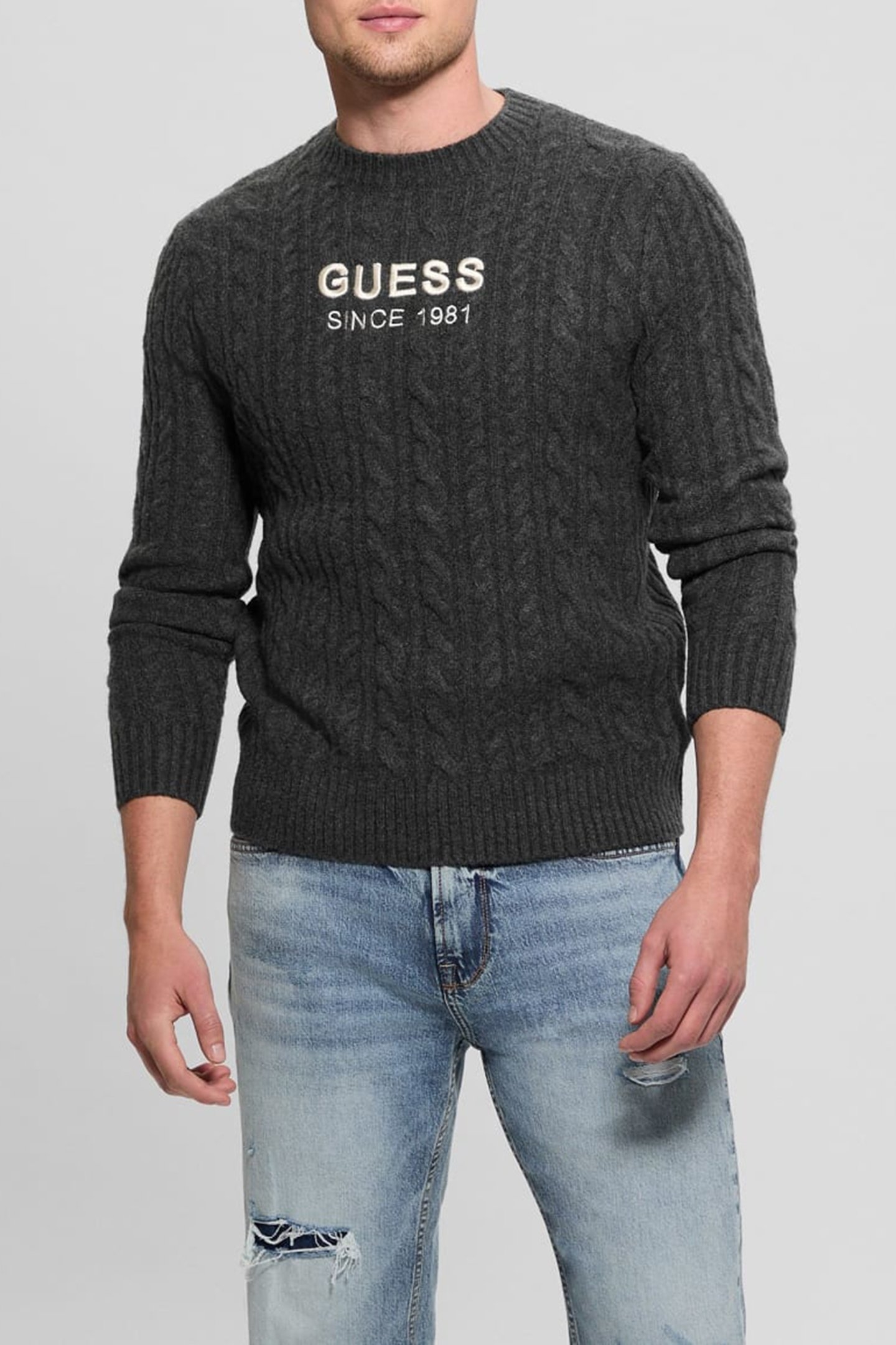 ELWYN CN CABLE SWTR MARBLE HEATHER 1