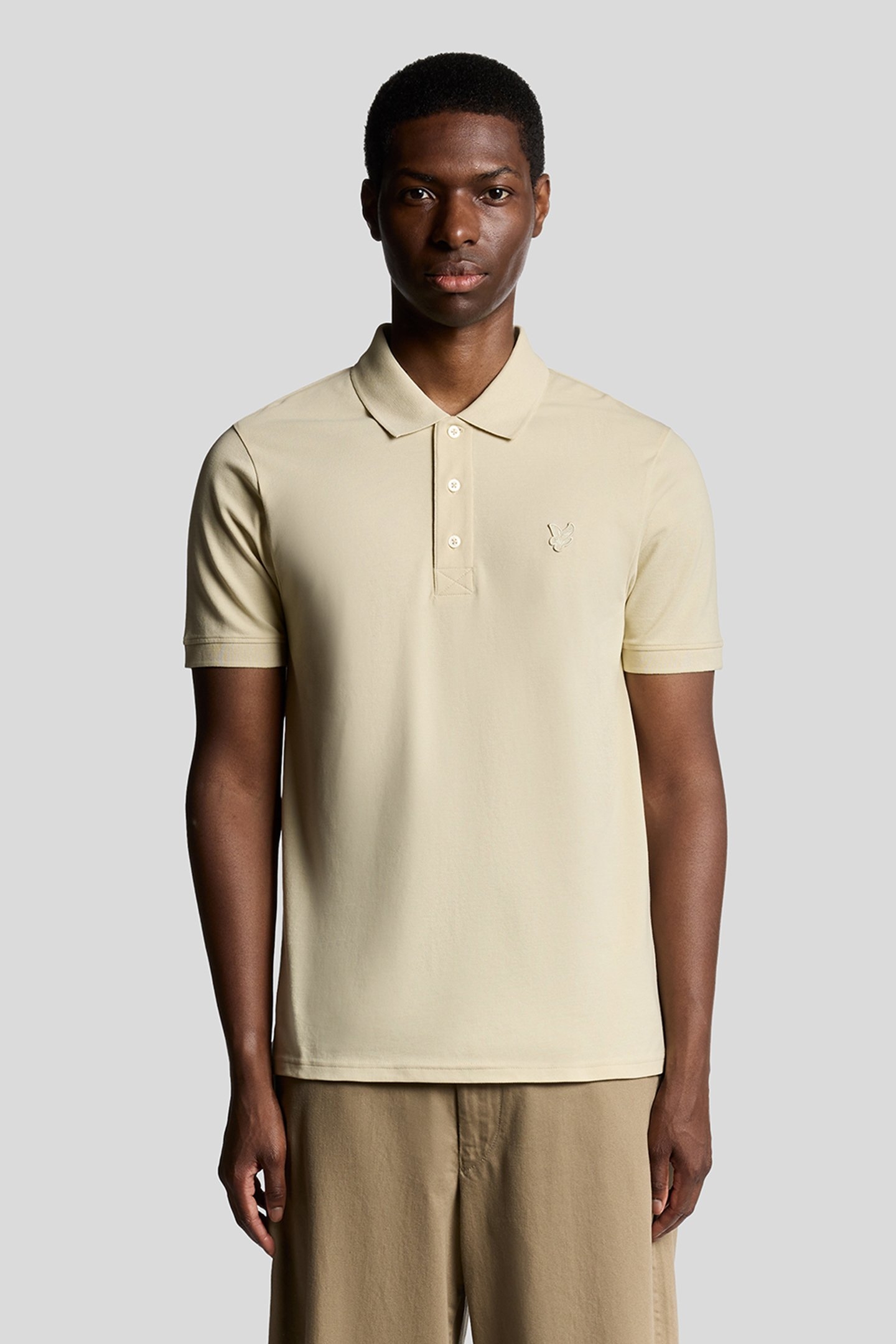 SUPERFINE POLO SHIRT PALE BRASS 1