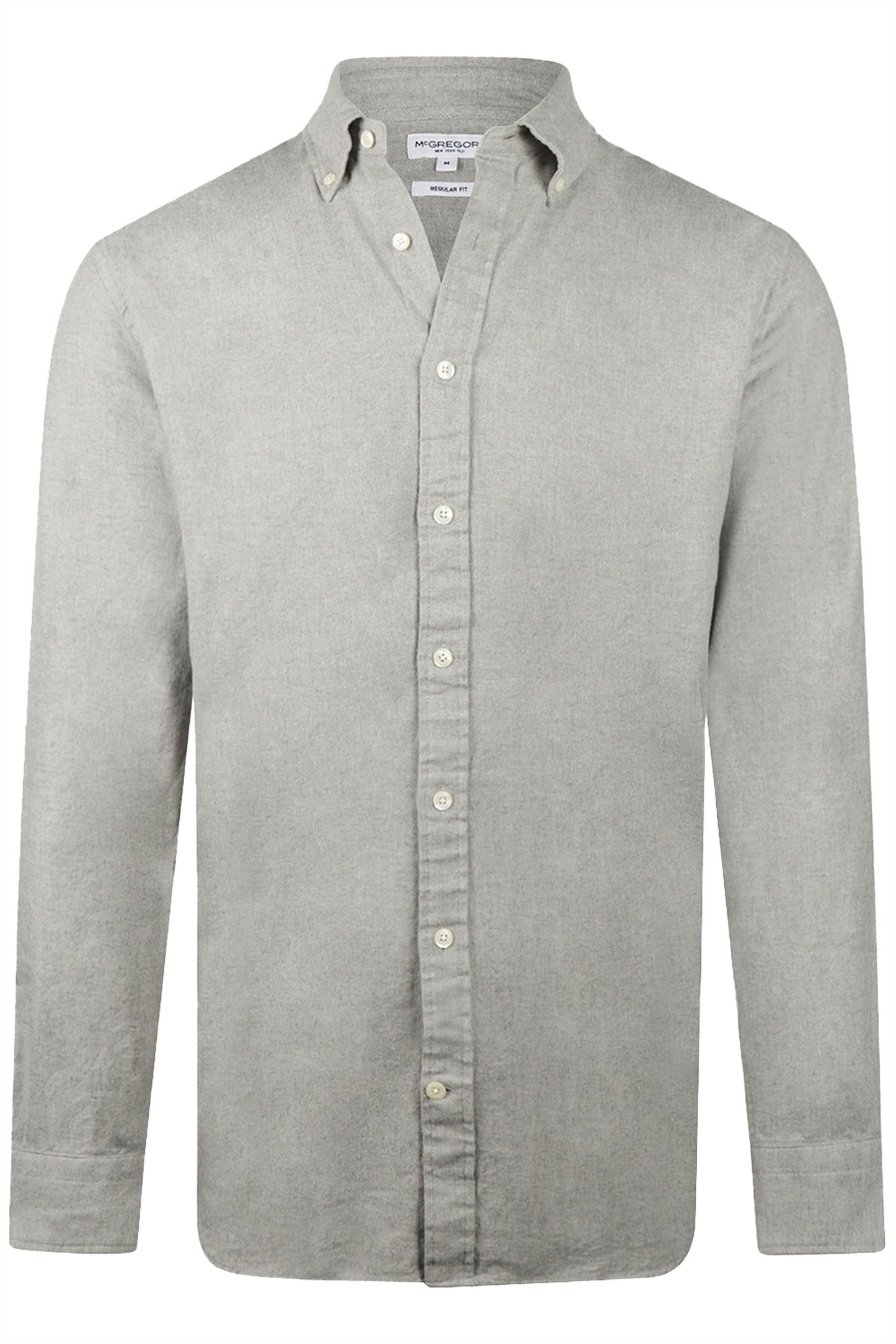 FLANNEL MELANGE OXFORD SHIRT MEDIUM GREY 4