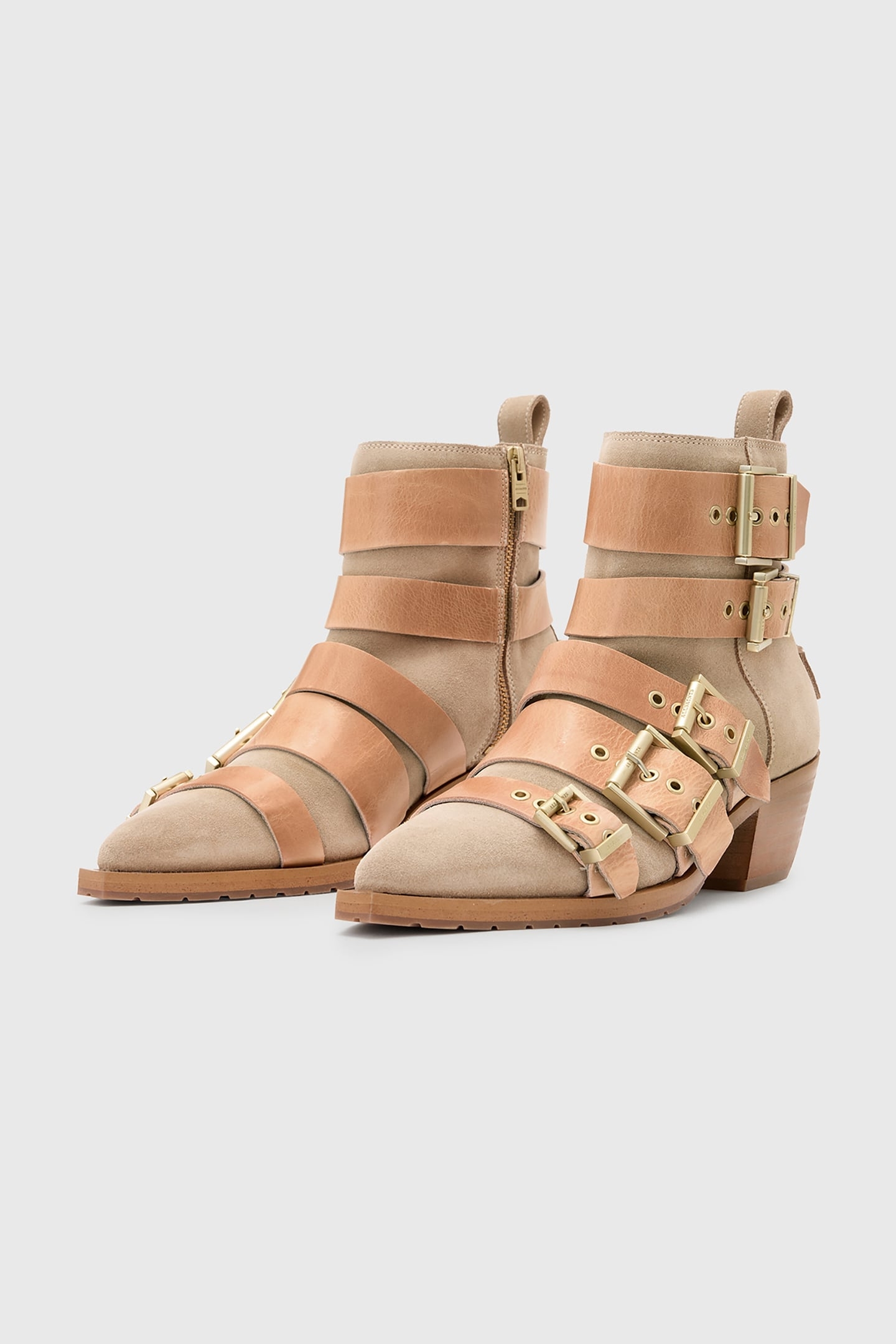 JANE BUCKLE BOOT SAND BROWN 2