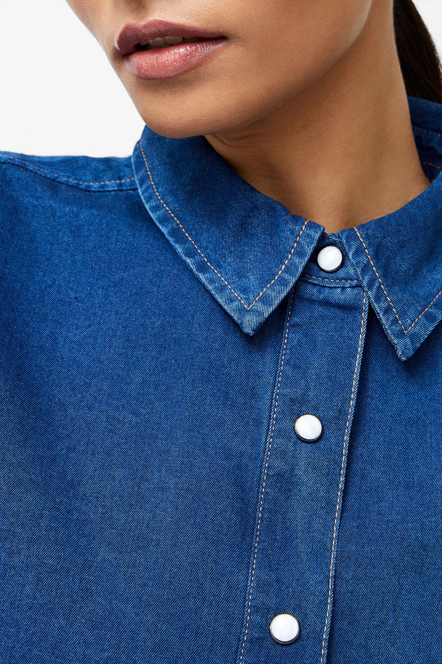 ZAVES CHAMBRAY SLV SHIRT CHAMBRAY BLUE 4