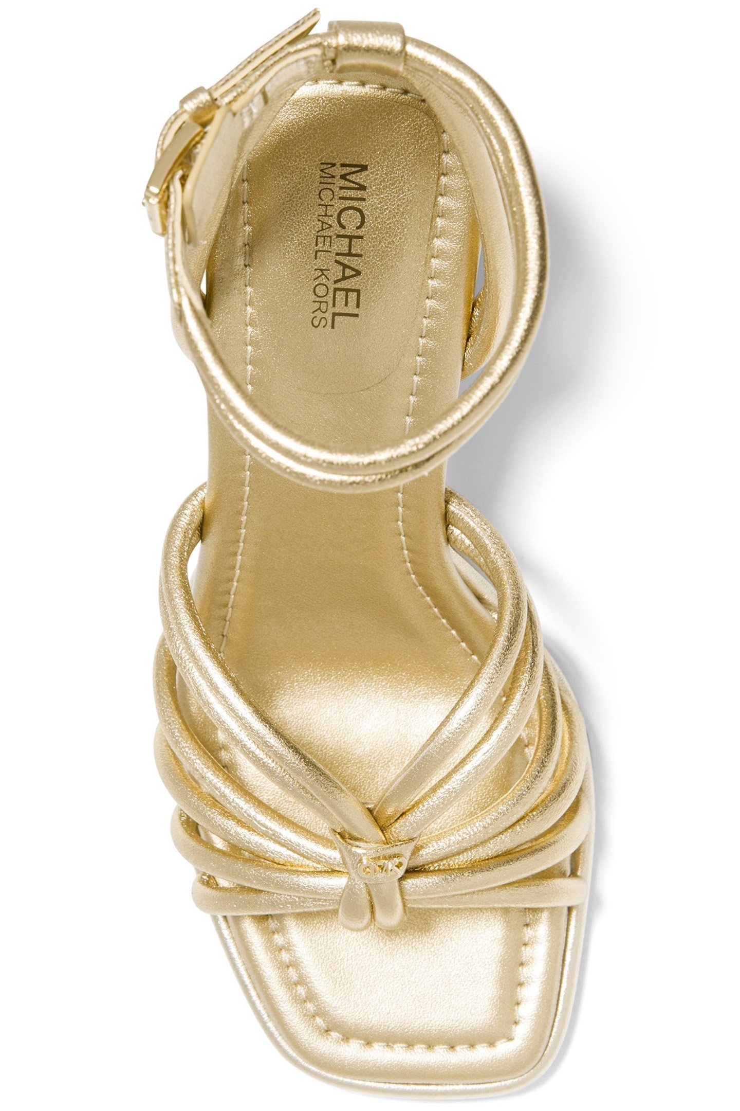 ASHIRTA BLOCK HEEL SANDAL IN PALE GOLD 3