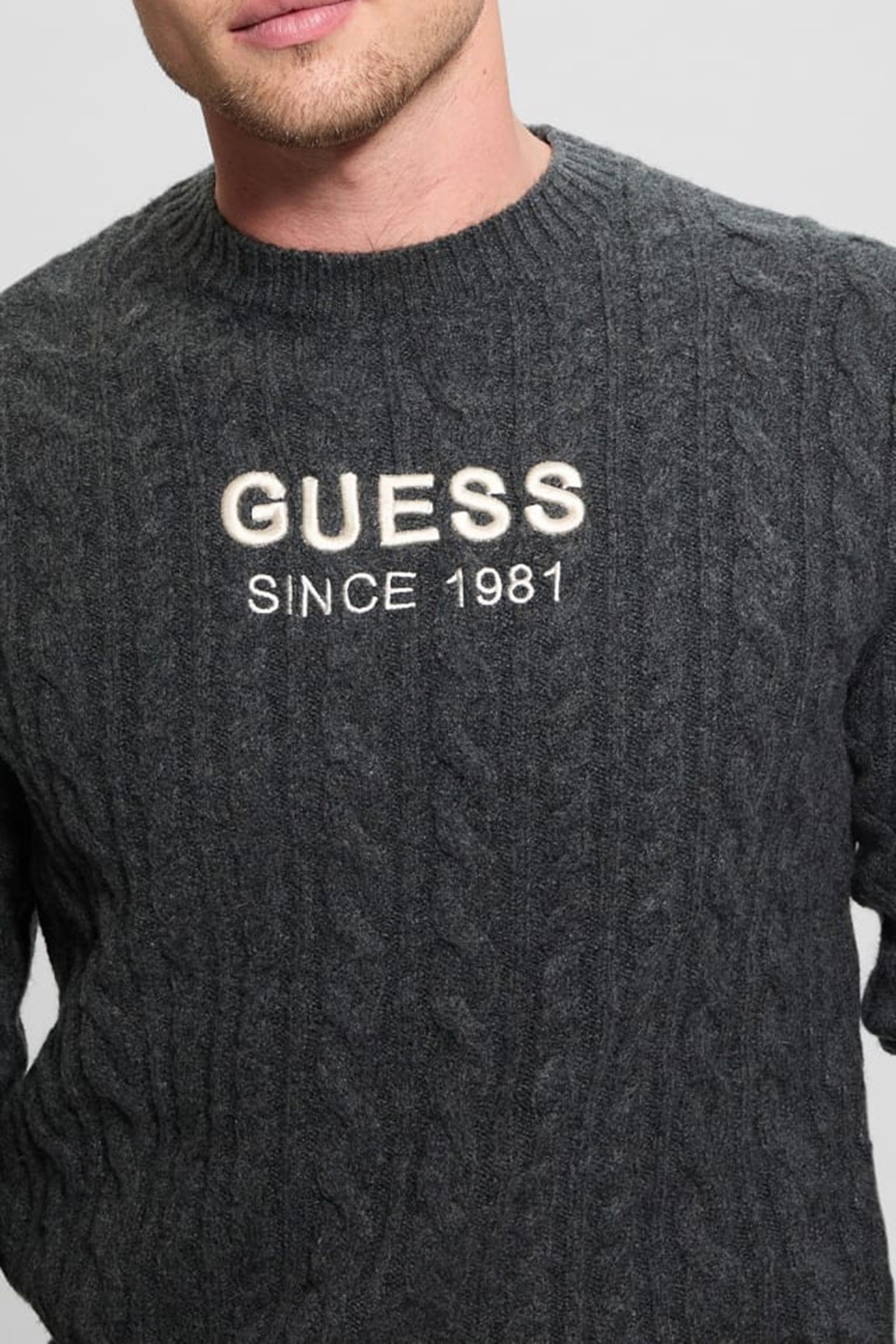 ELWYN CN CABLE SWTR MARBLE HEATHER 5