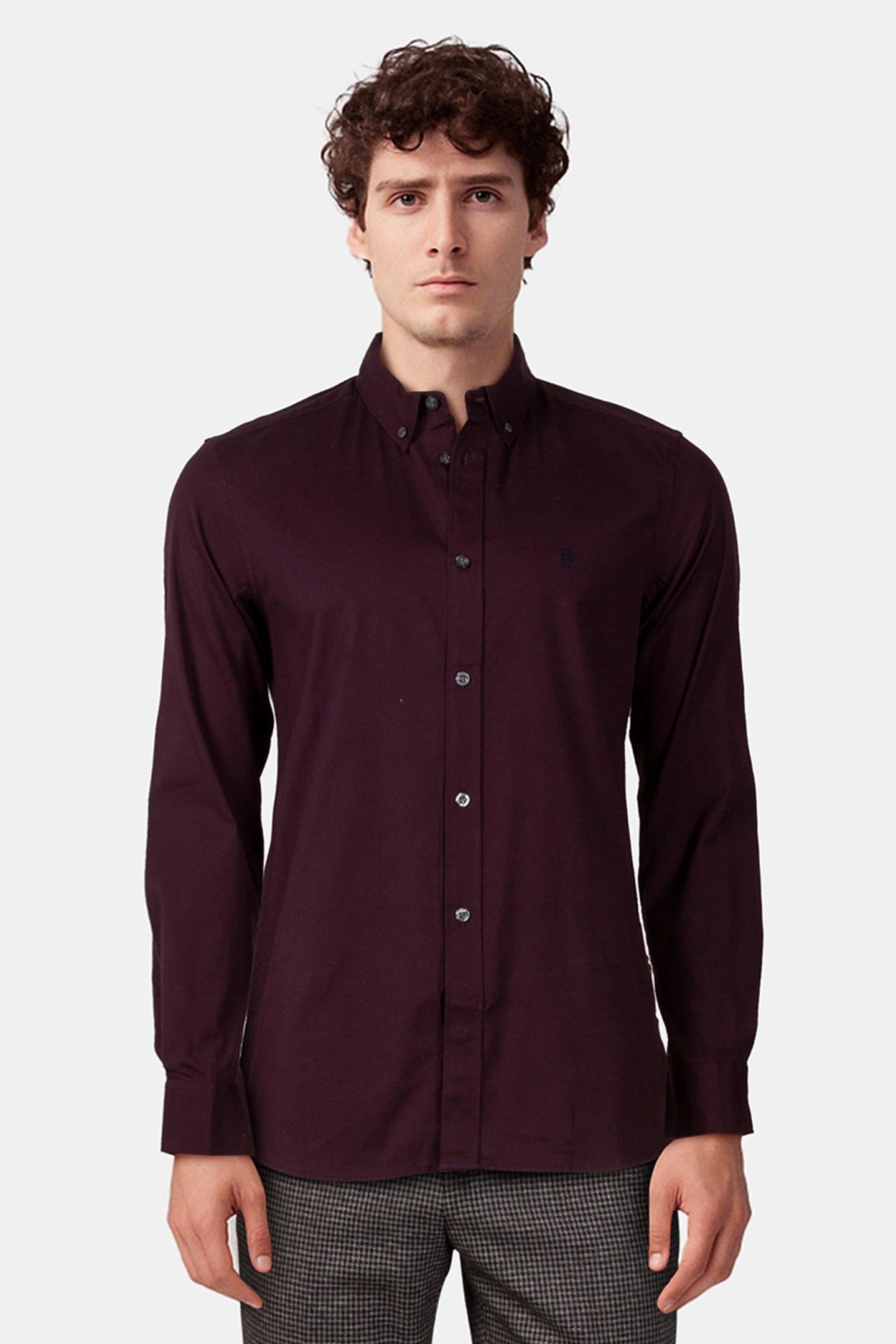 OXFORD LONG SLEEVE SHIRT SOLIDCHATEAUX/MARINE 1