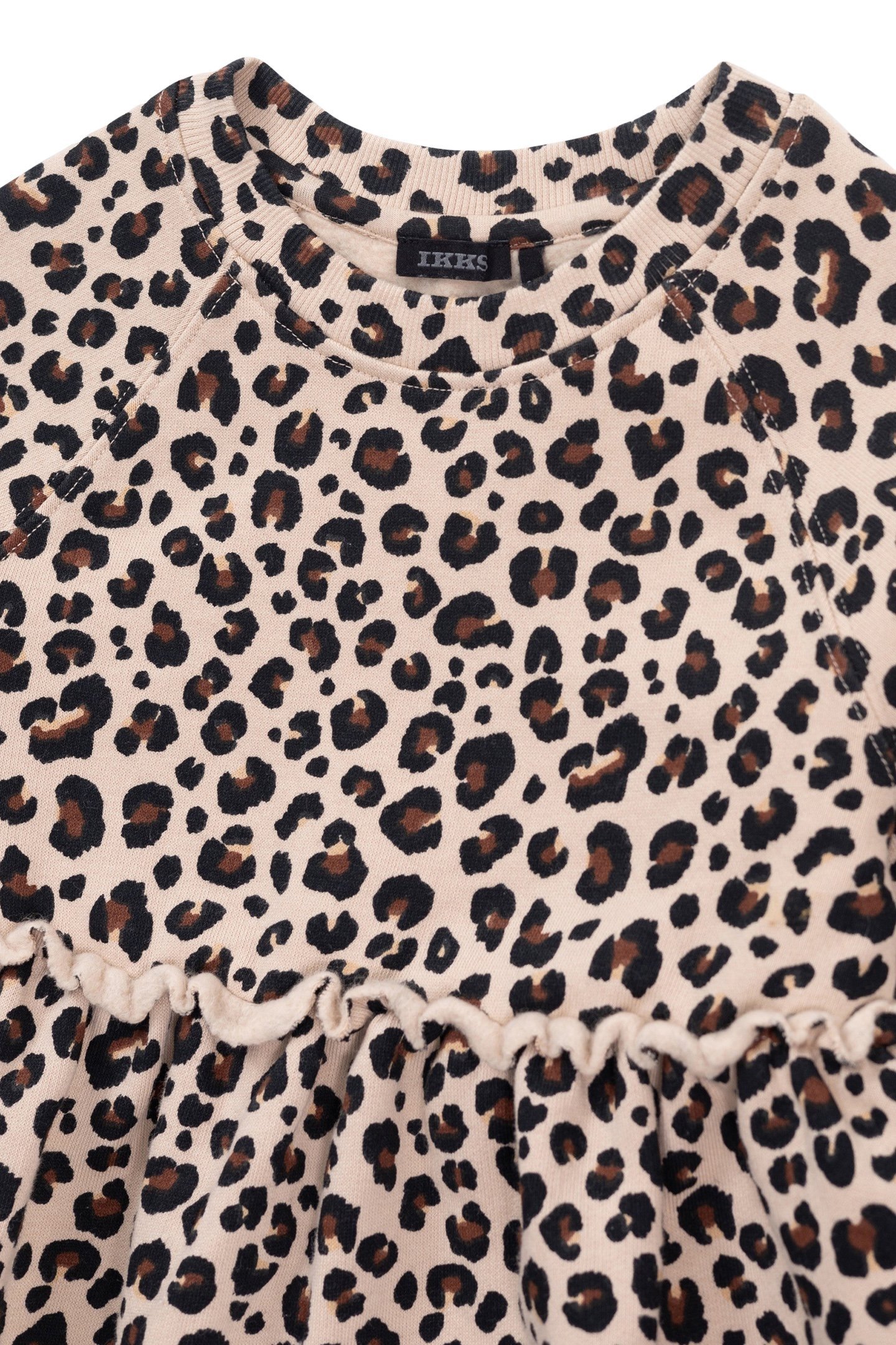 BEIGE LEOPARD PRINT SWEATSHIRT DRESS FOR GIRL 3