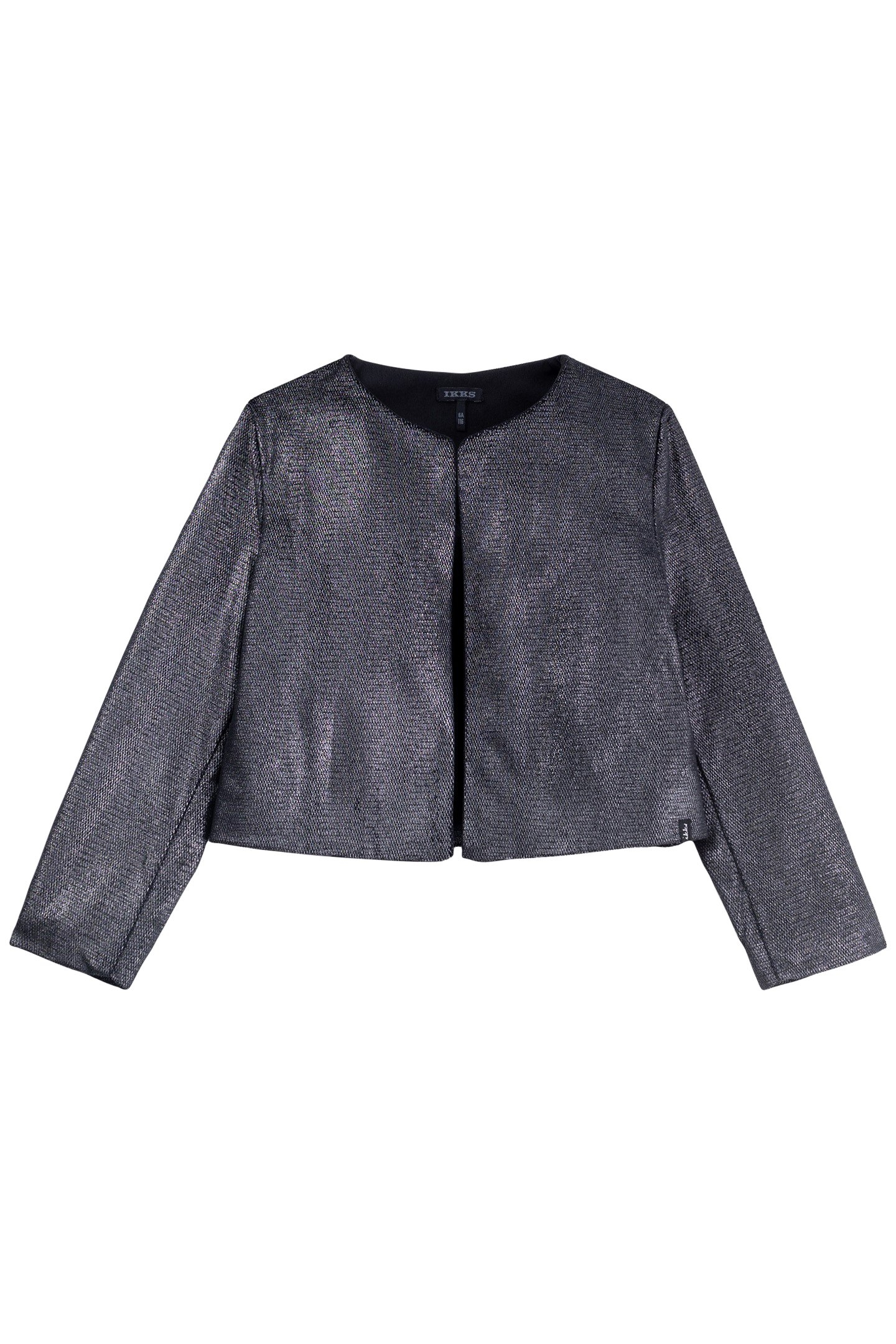 SILVER VELVET METALLIC SHORT JACKET 1