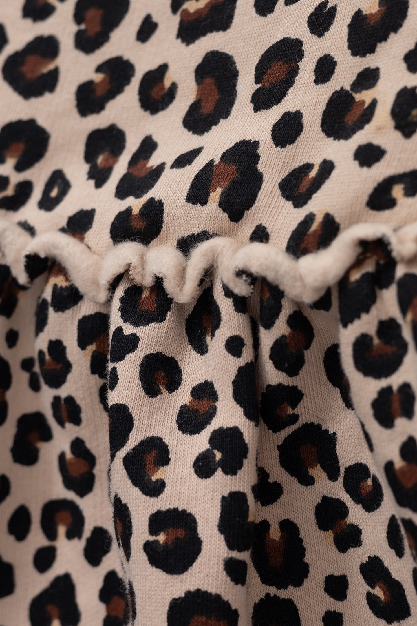 BEIGE LEOPARD PRINT SWEATSHIRT DRESS FOR GIRL 6