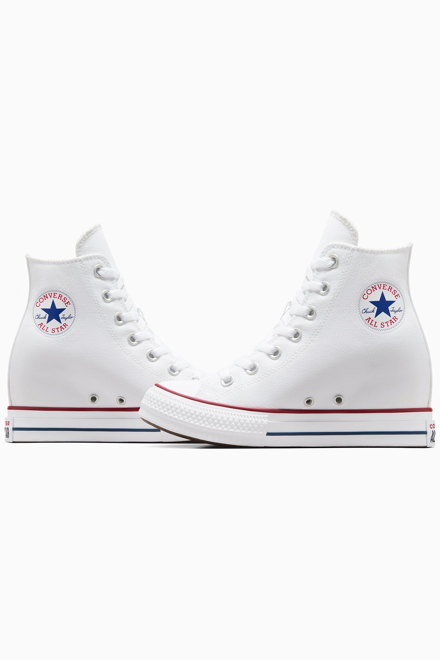 CTAS WEDGE HI WHITE/RED WHITE/RED 8