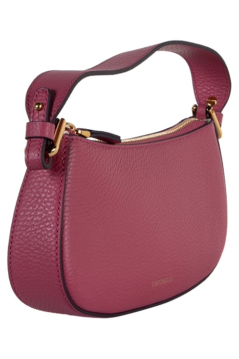 MINI SHOULDER BAG IN GRAINED LEATHER IN ROSEWOOD 4