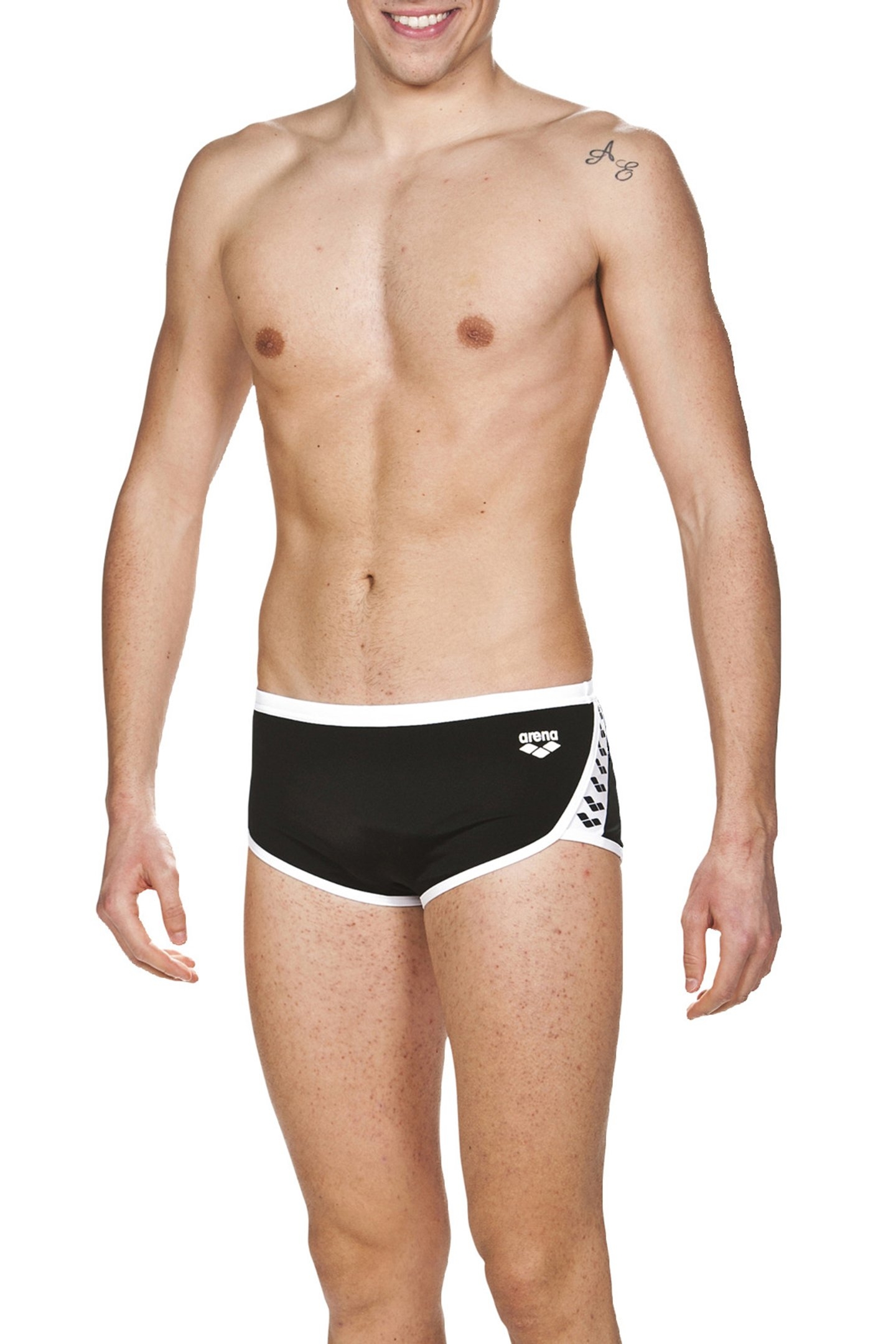 M TEAM STRIPE LOW WAIST SHORT BLACK WHITE 6