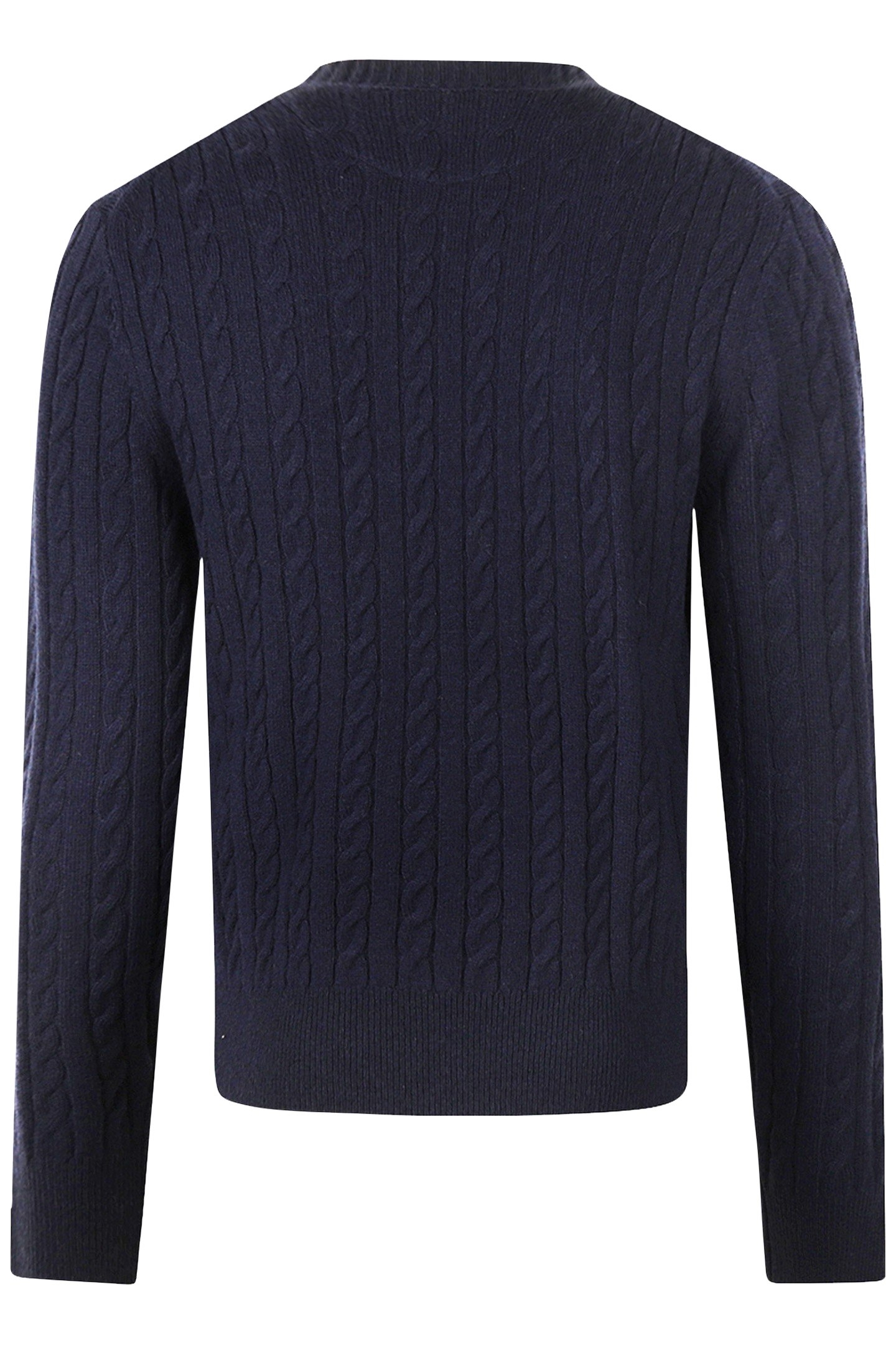 CABLE CREW NECK SWEATER NAVY 2