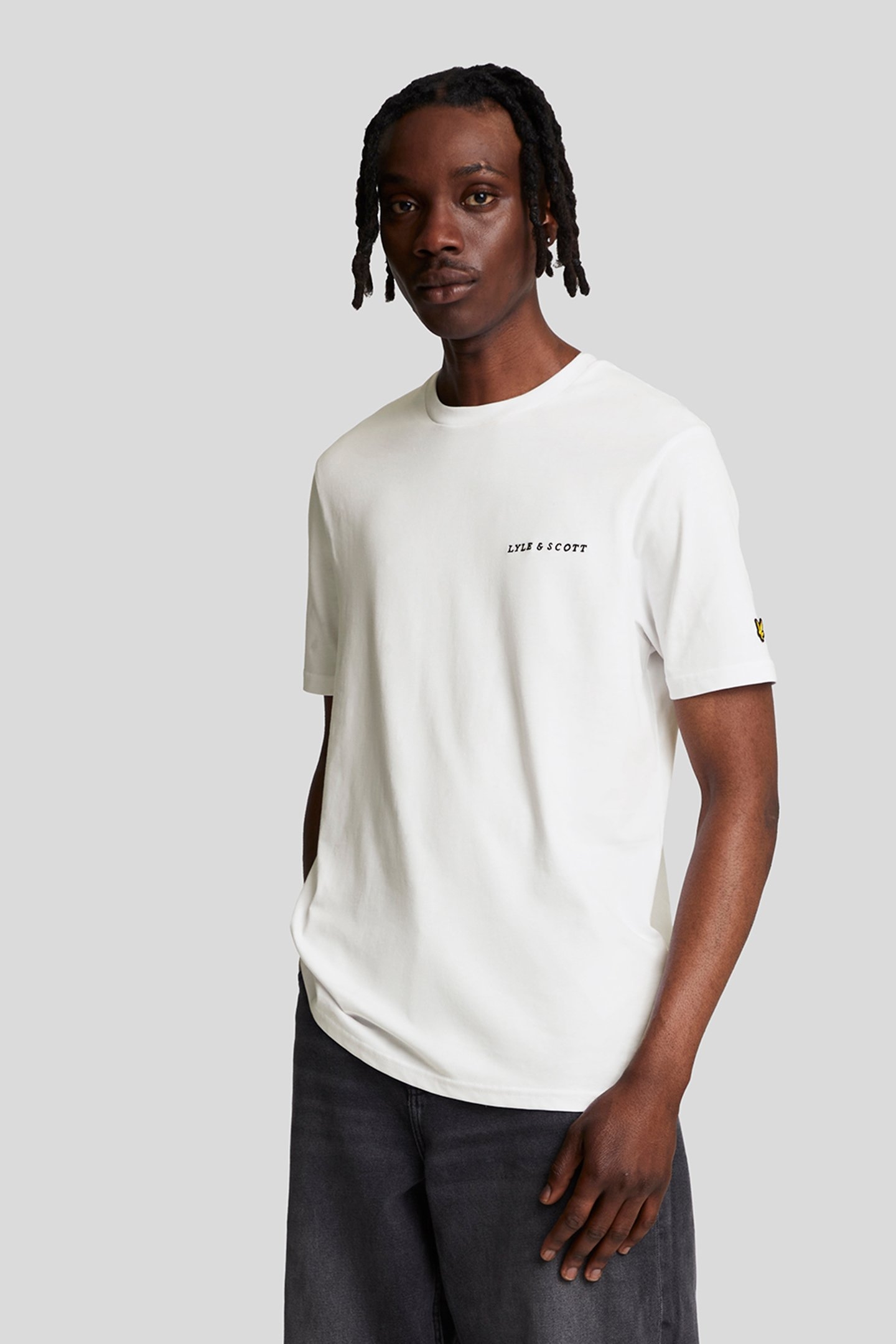EMBROIDERED T-SHIRT WHITE/JET BLACK 1