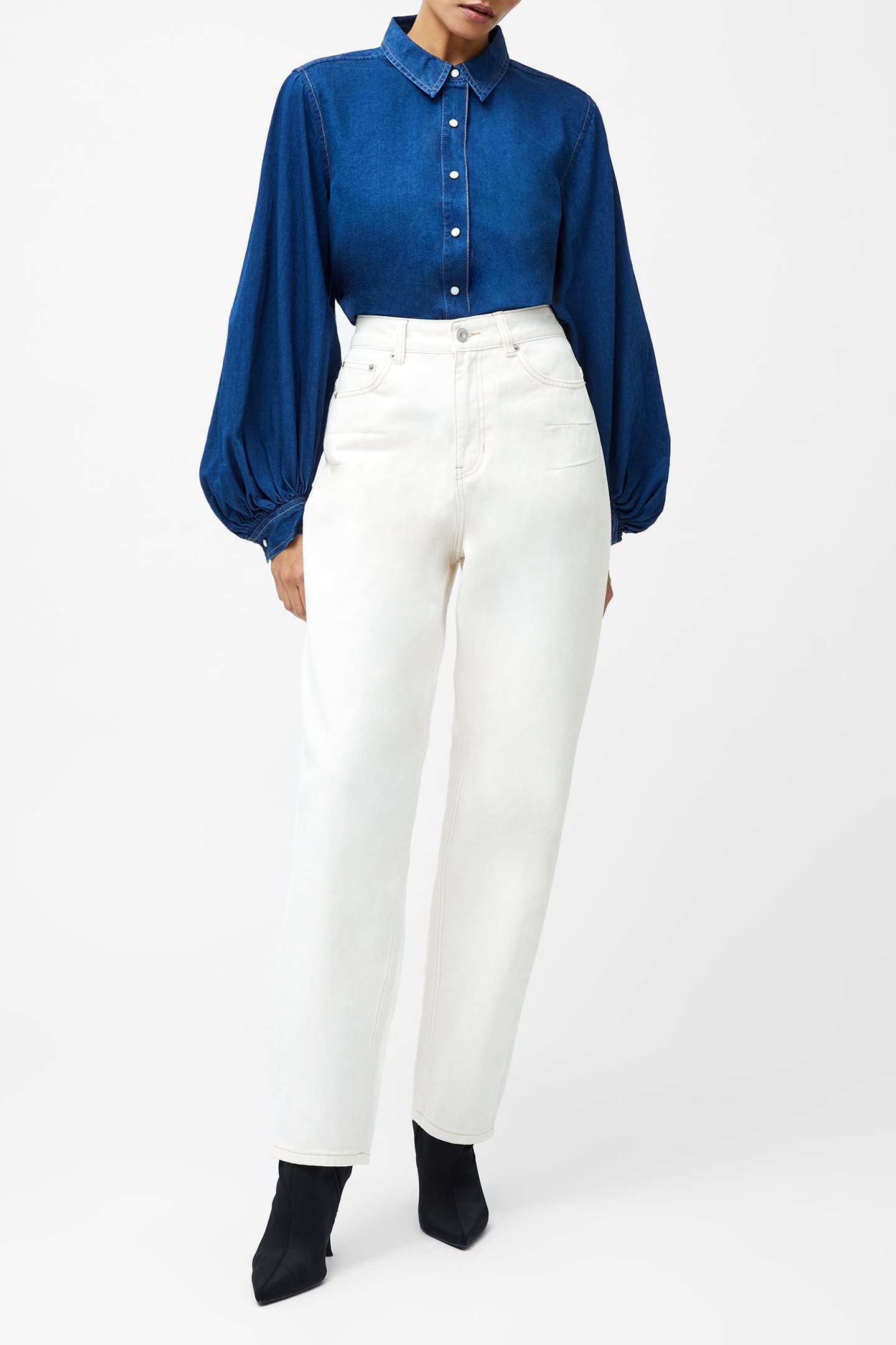 ZAVES CHAMBRAY SLV SHIRT CHAMBRAY BLUE 1