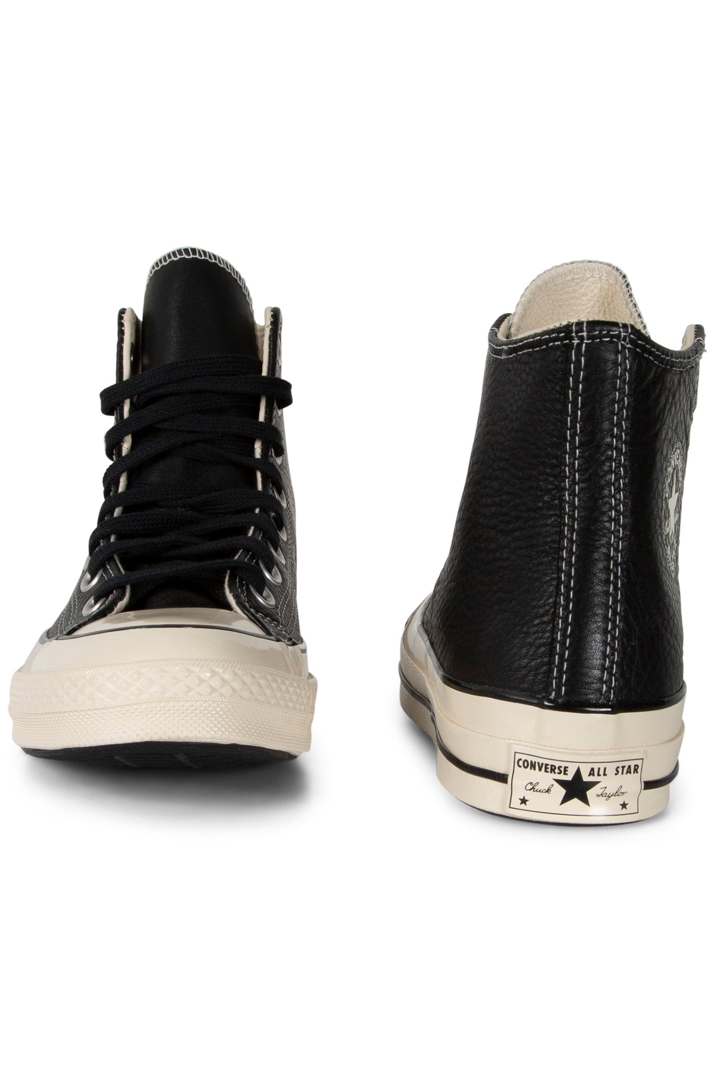 UNISEX CHUCK 70 LEATHER BLACK/NATURAL IVORY/EGRET 2