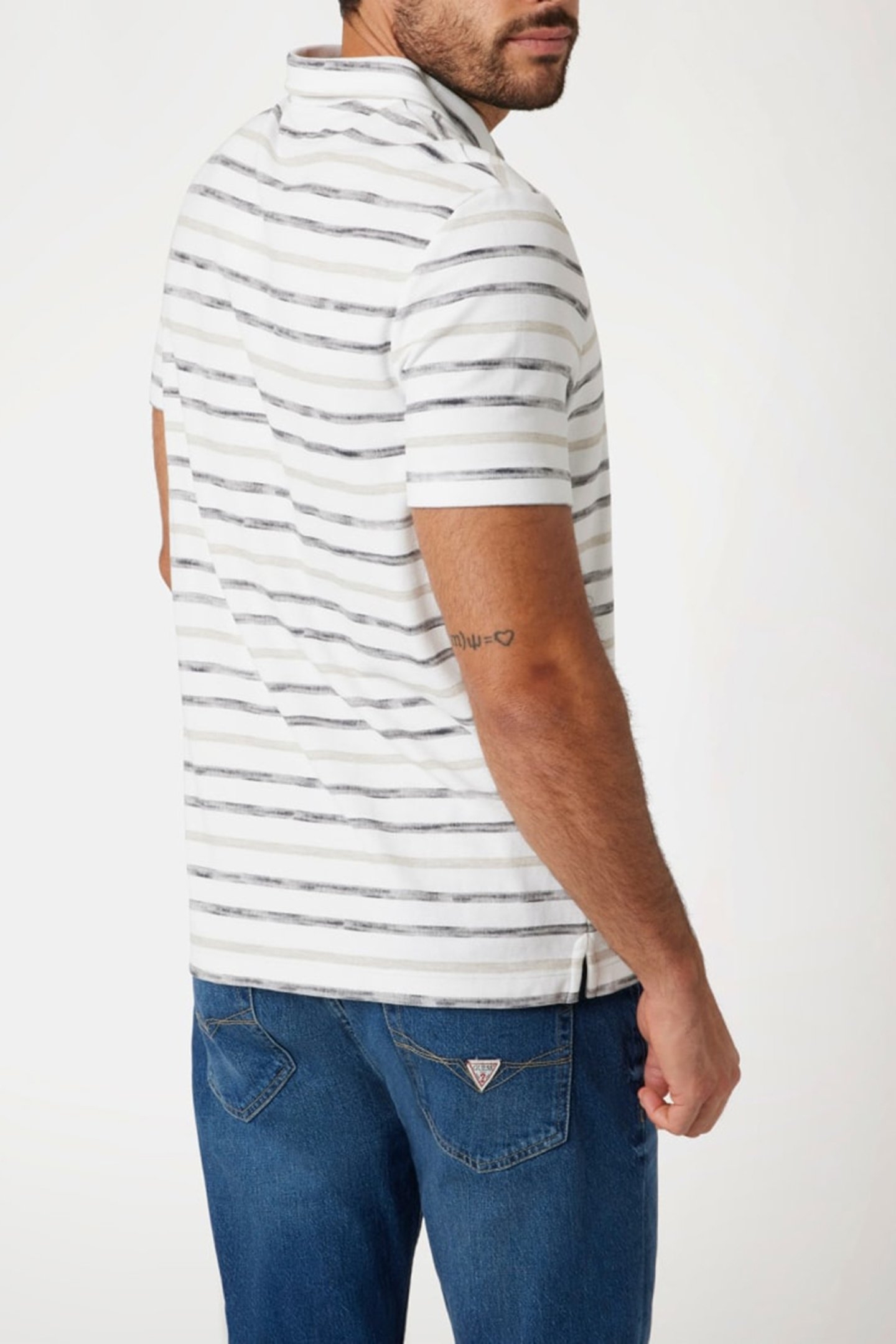 PRINTED STRIPES SS P WHITE/SMART BLUE/IMP 2