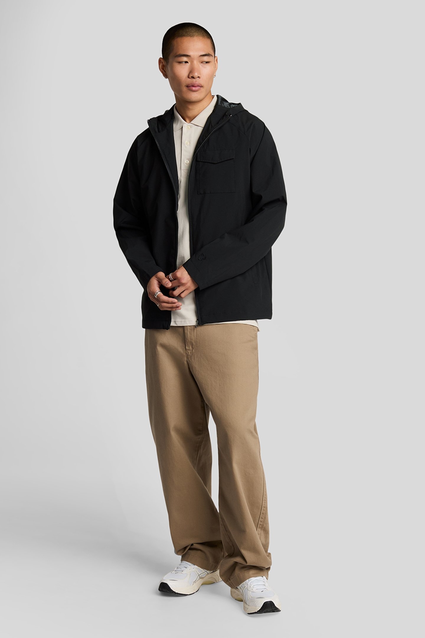 HOODED SHELL JACKET JET BLACK 3