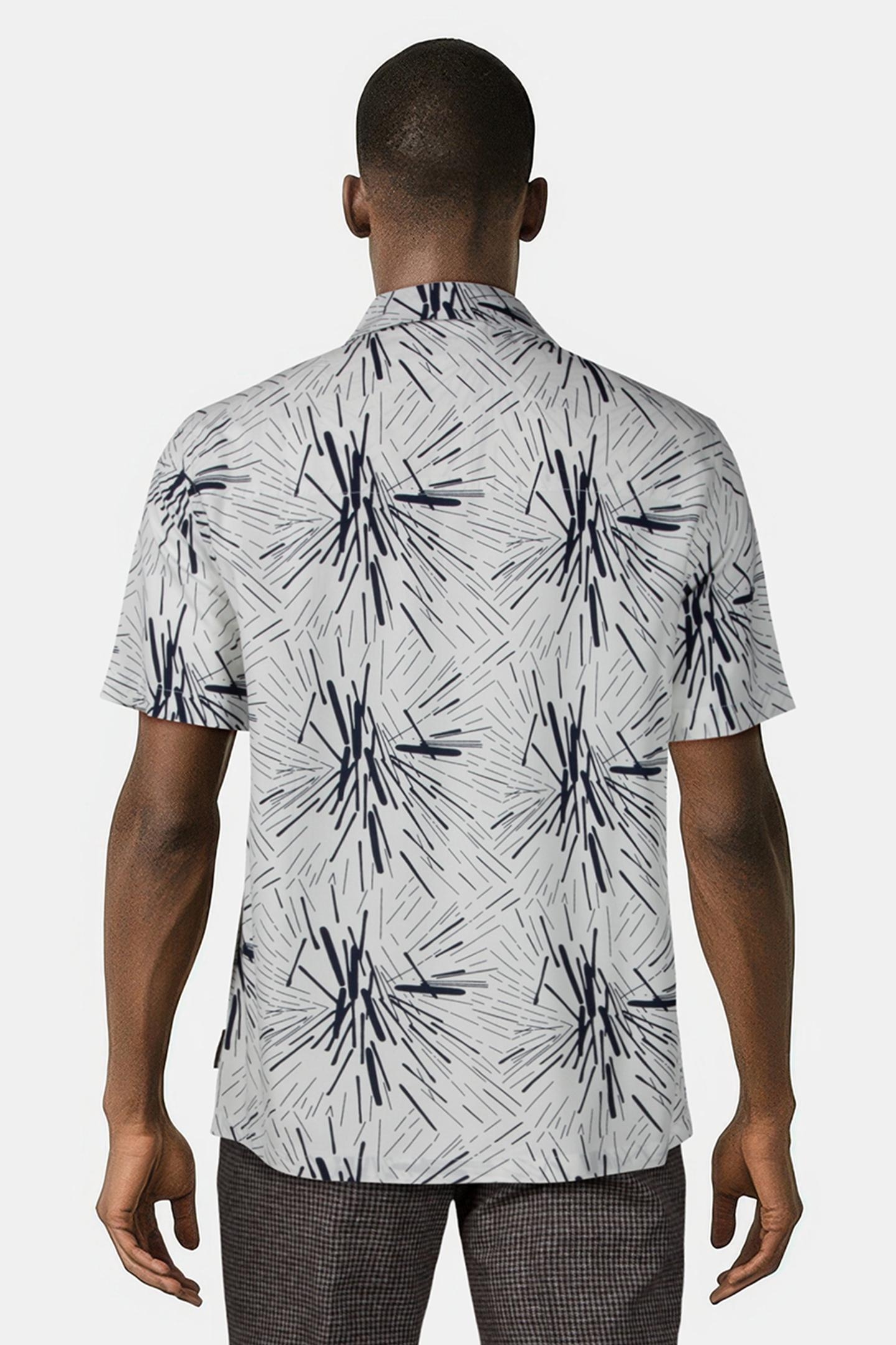 SPLAT VISCOSE REVERE SHORT SLEEVE WHITE 2