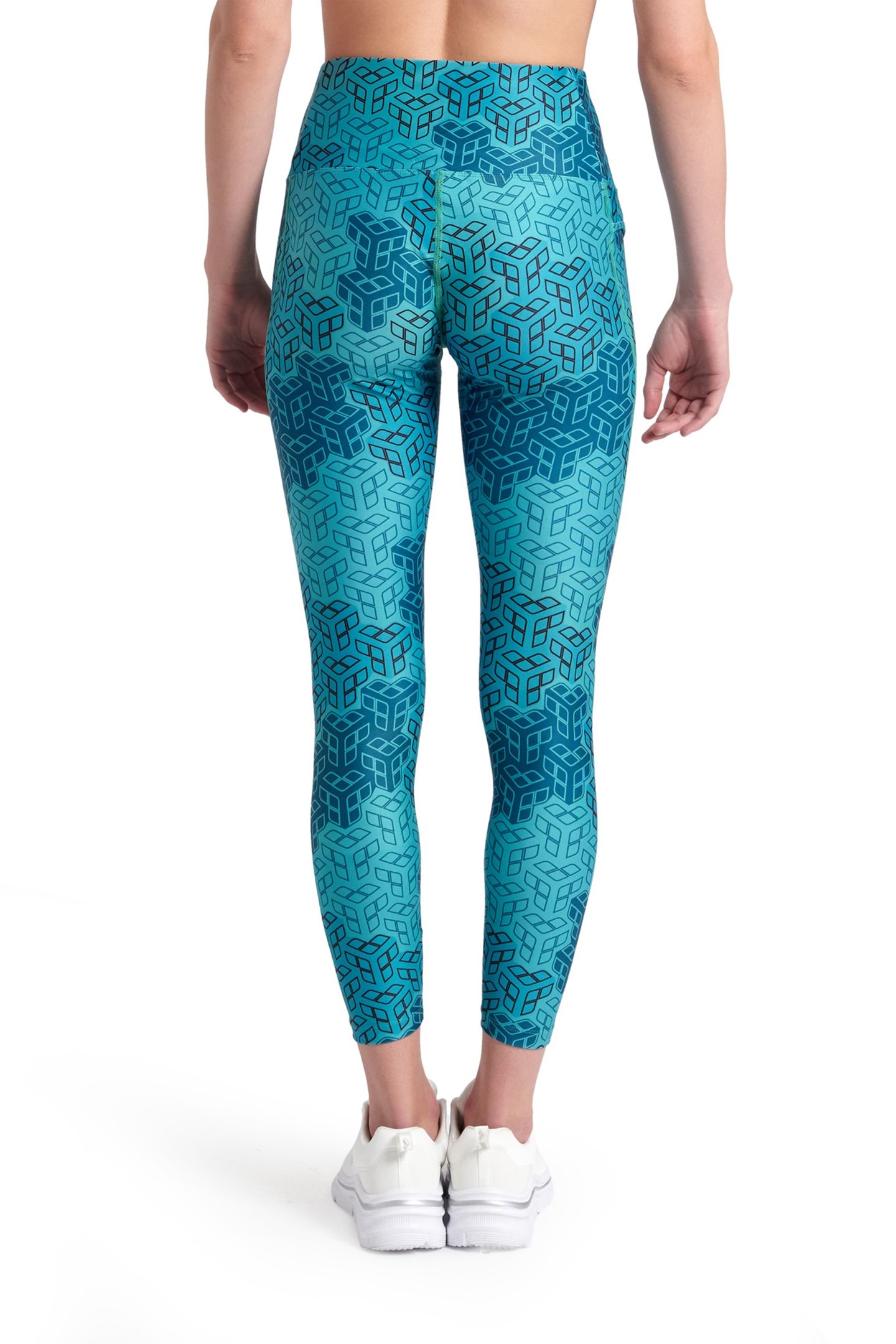 WOMEN'S 7/8 TIGHT SIDE PANELS WATER MULTI/WATER MULTI 2