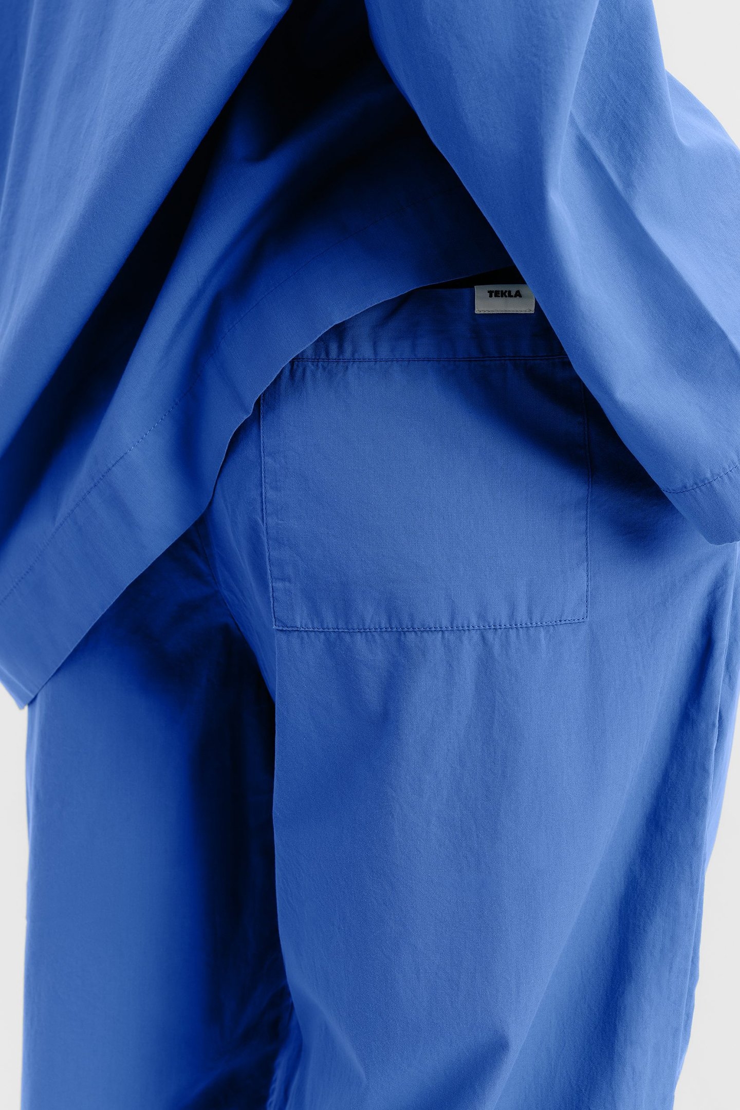 UNISEX POPLIN PYJAMAS PANTS ROYAL BLUE 3