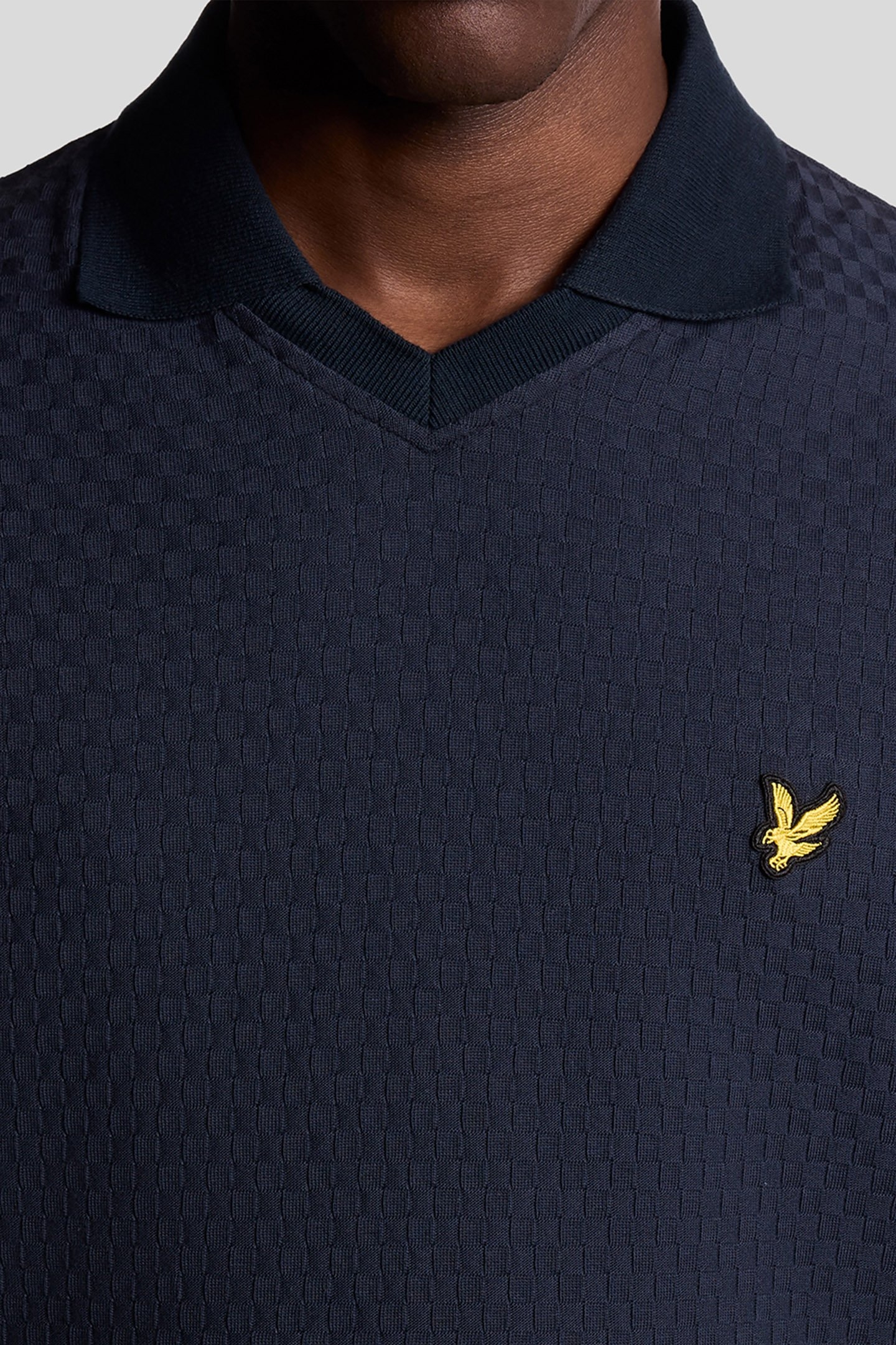 FOOTBALL COLLAR POLO SHIRT DARK NAVY 5