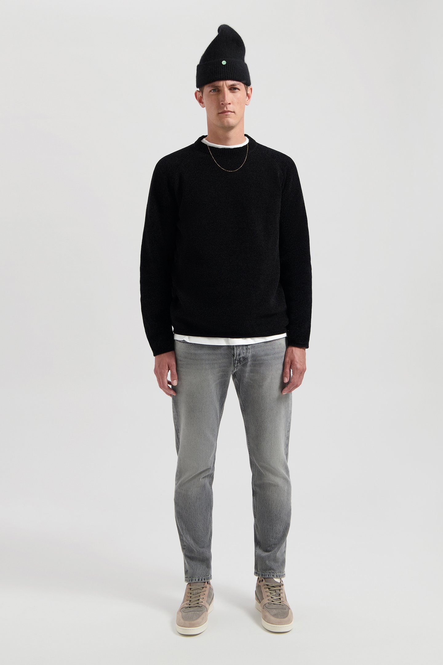 DS_CHENILLE KNIT CREWNECK BLACK 3