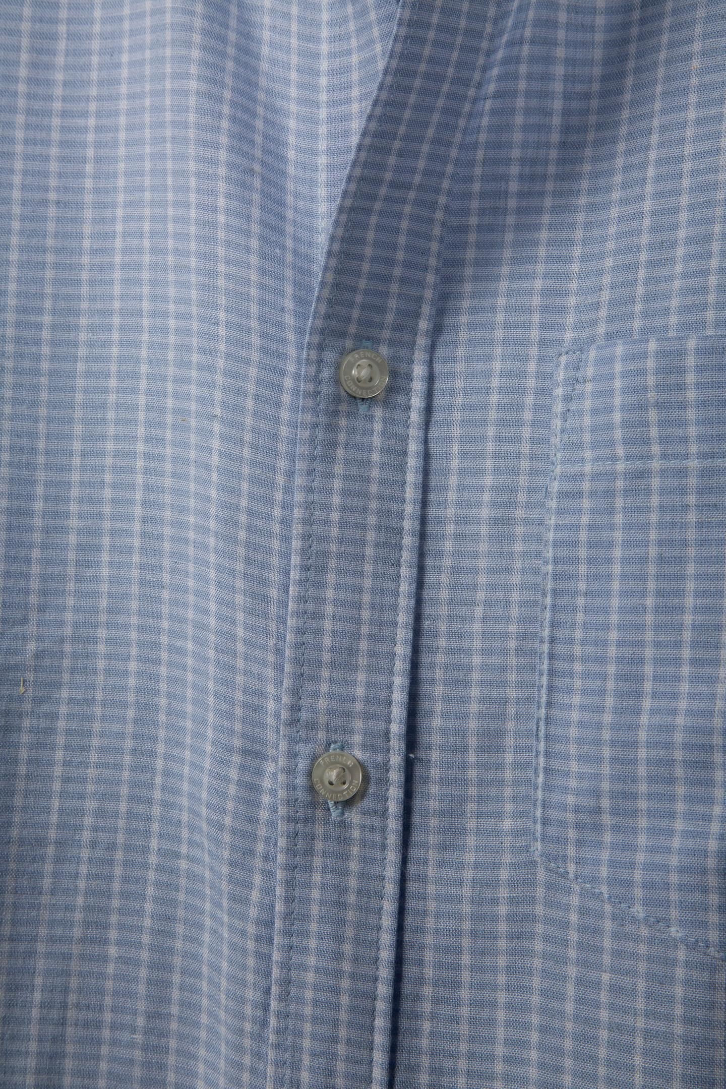 LINEN CHECK LONG SLEEVE SOFT BLUE CHECK 5