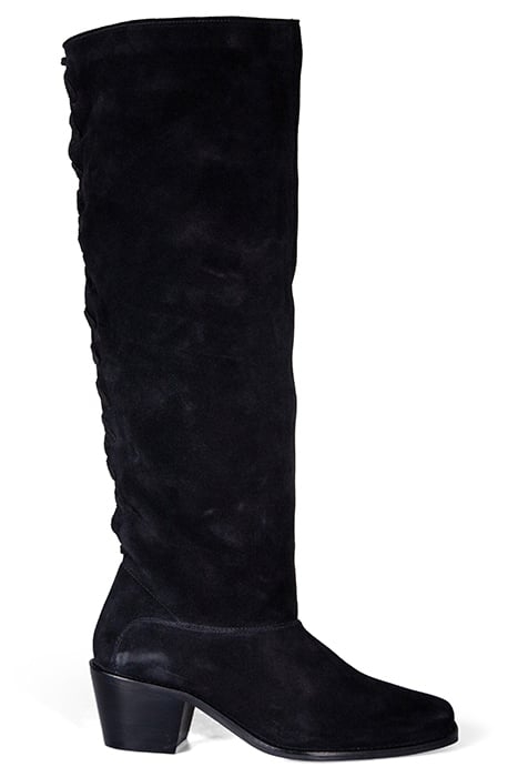 SUEDE HEELED BOOT BLACK 1