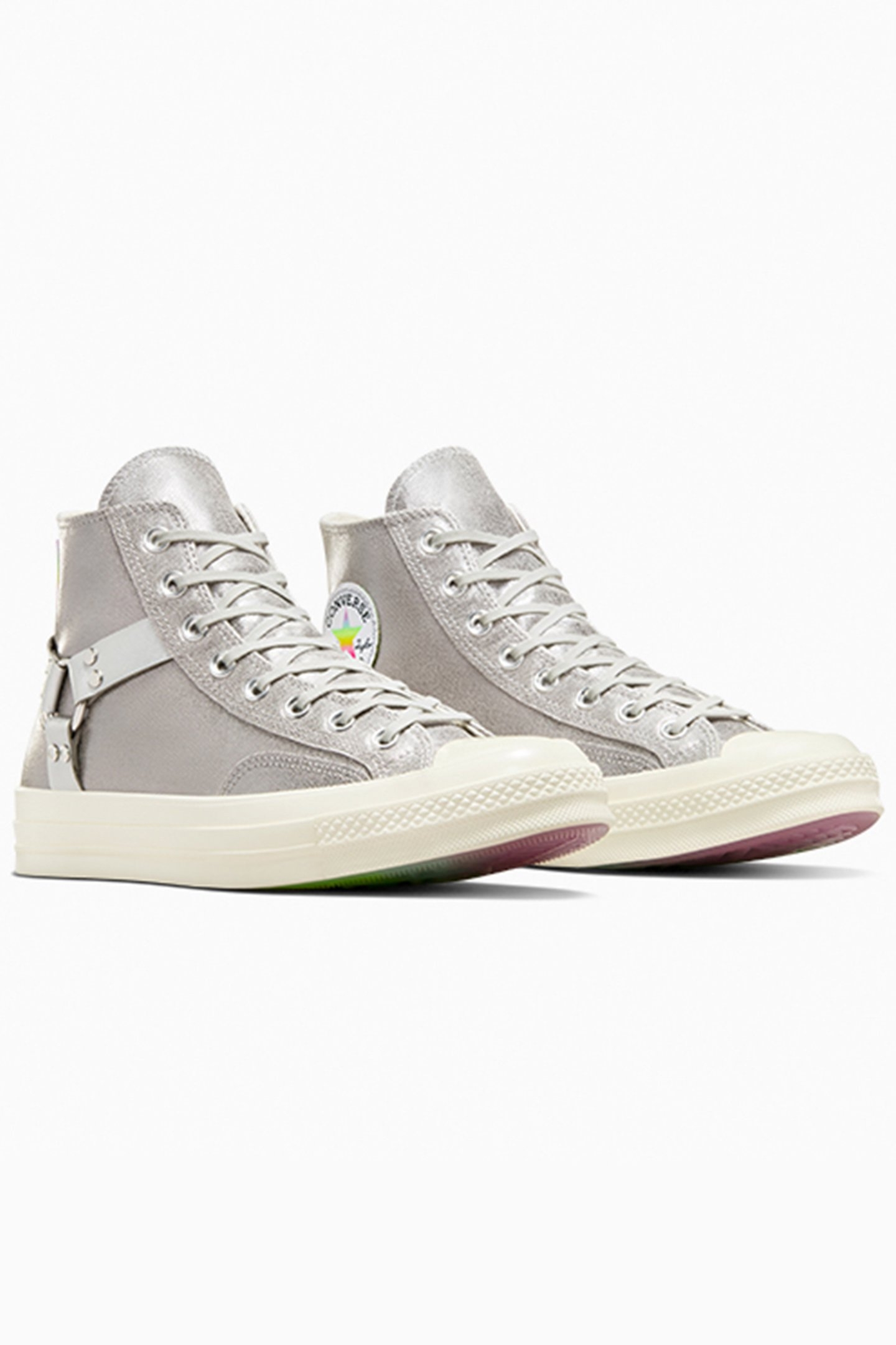 UNISEX CHUCK 70 PRIDE SILVER/EGRET/CHAOS FUSCHIA 2