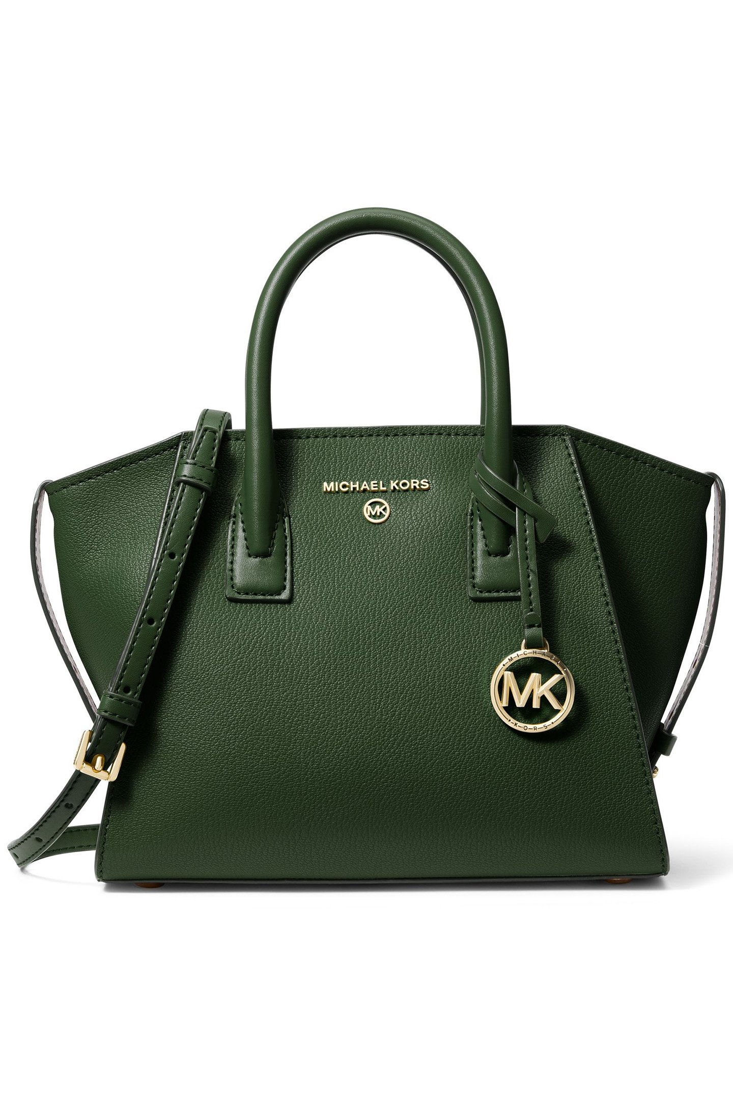 TOP ZIP LEATHER SATCHEL BAG IN FOREST GREEN 1