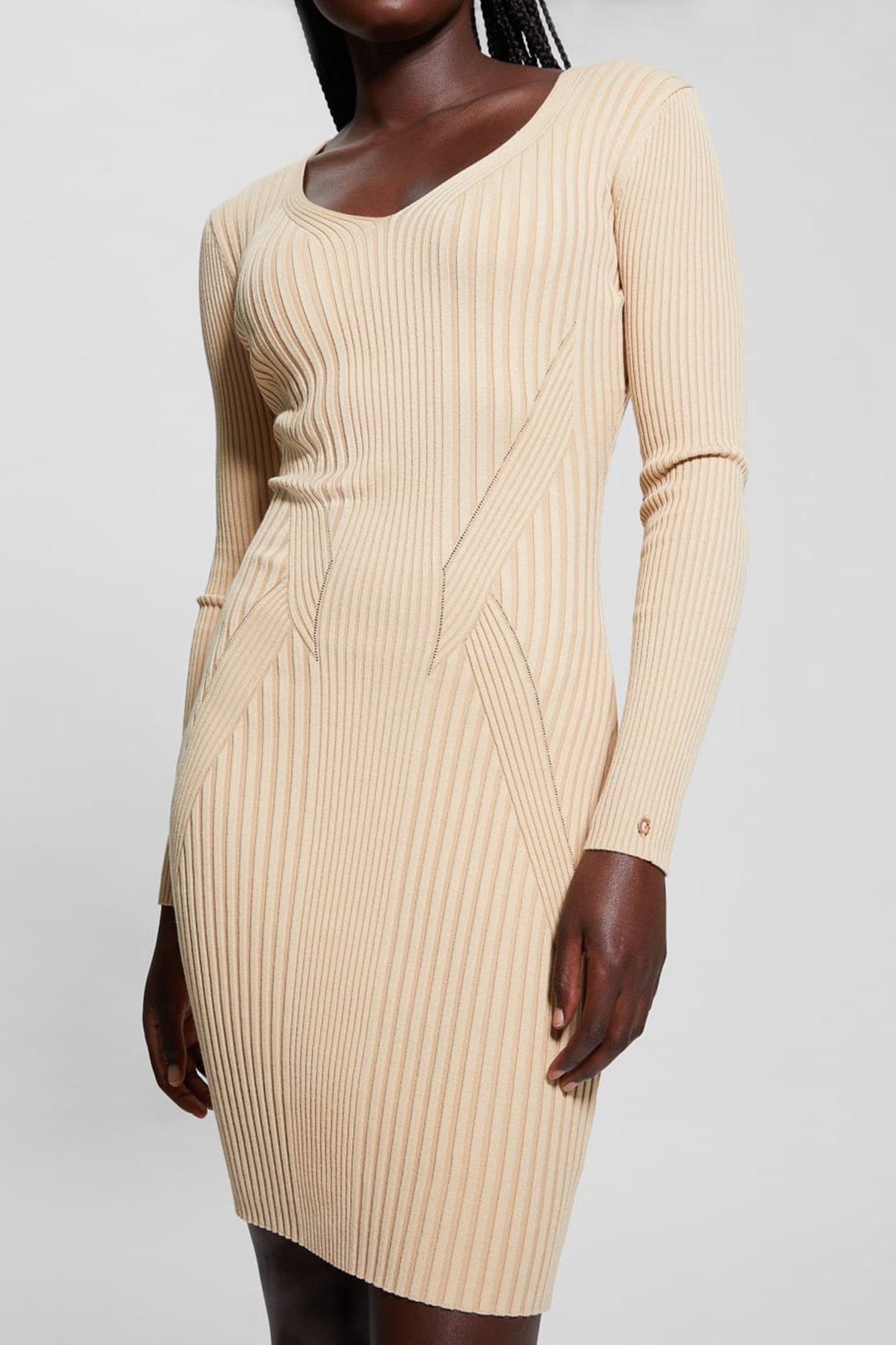 ES ISABELLA LS DRESS TRAVERTINE SAND MULT 8