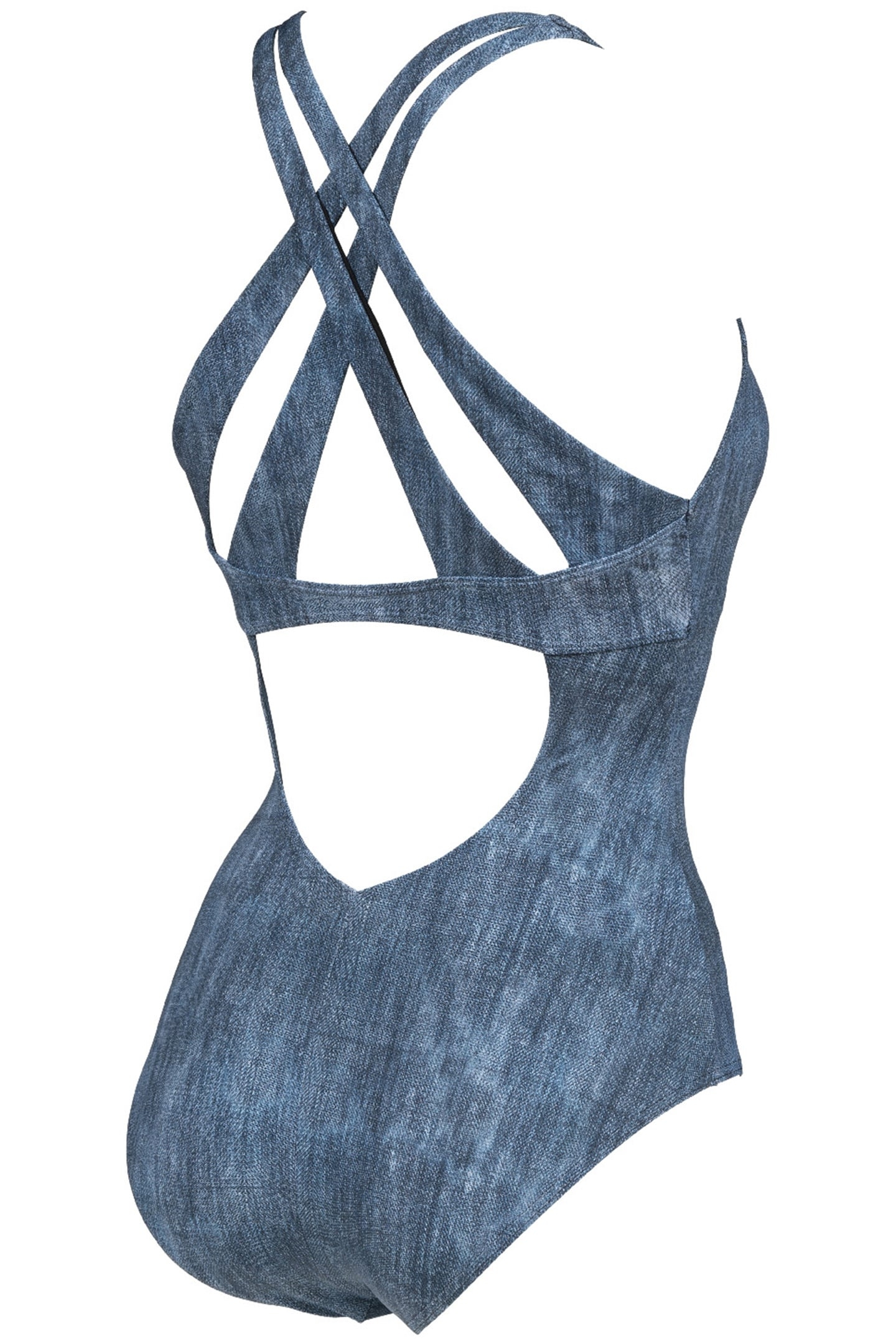 W CLEOPATRA CRISS CROSS BACK ONE PIECE DENIM 7