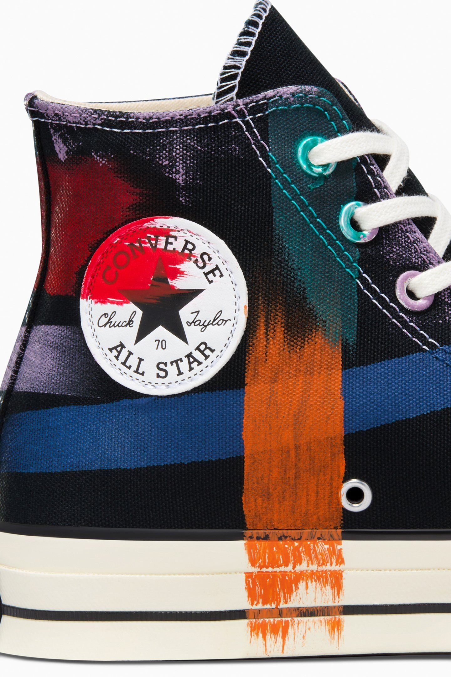 UNISEX CHUCK 70 PAINT STROKES BLACK HAND PAINT 8