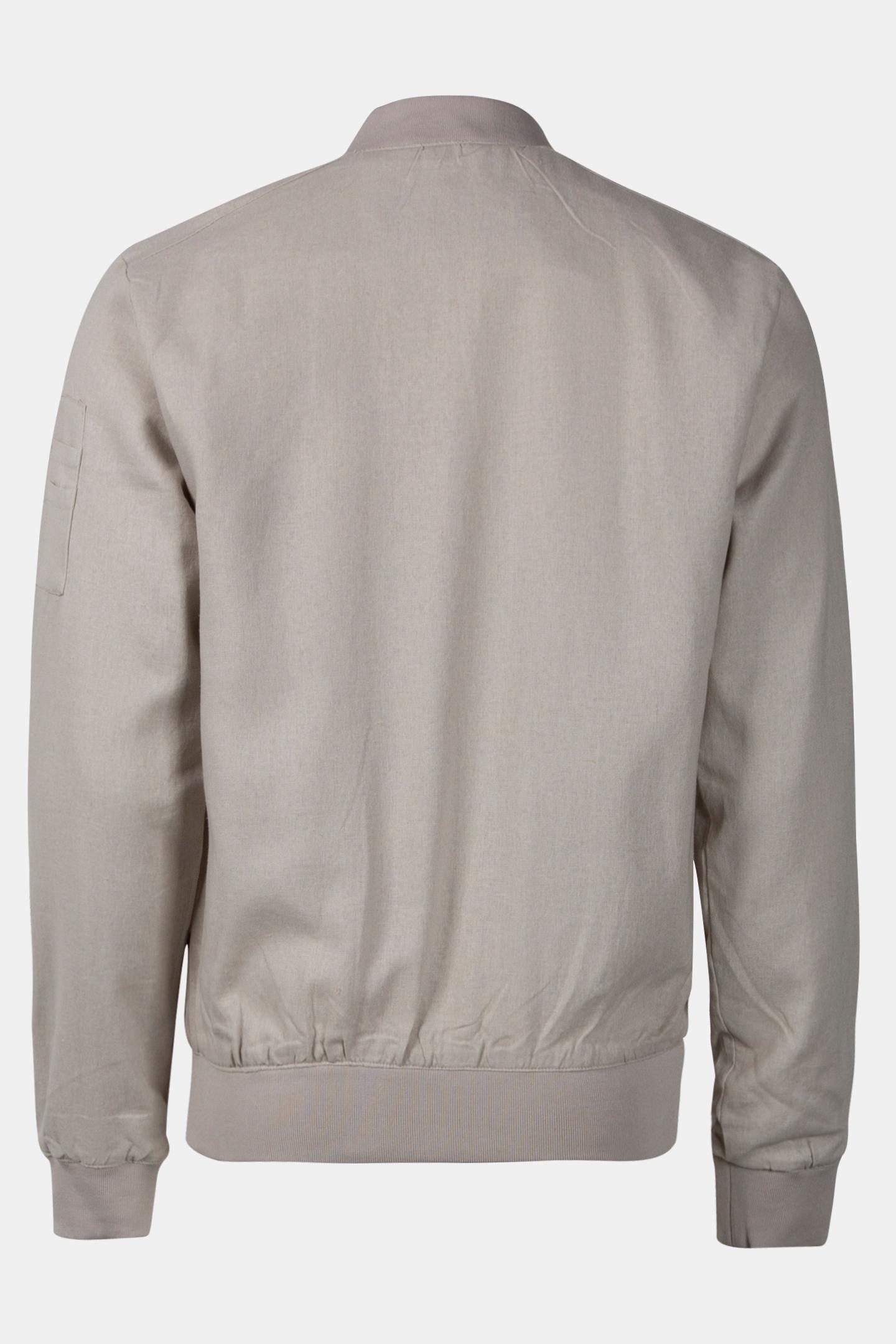 BOMBER LINEN JACKET STONE 6