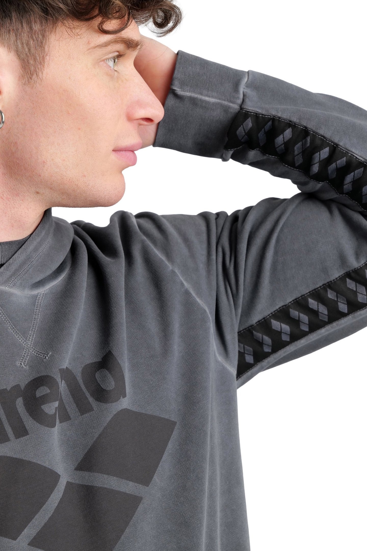 ARENA ICONS HOODIE SWEAT DELAVE BLACK WHITE 7