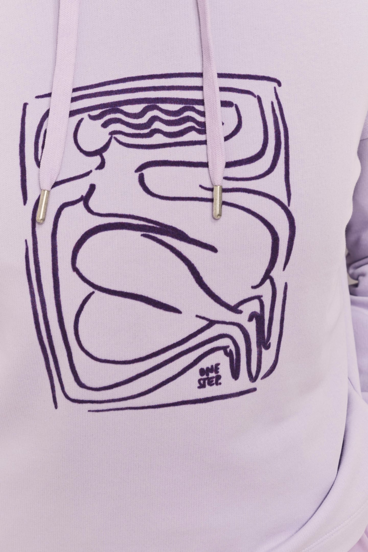 MAORI GLYCINE FLEECE HOODIE WITH FLOCKED VELVET DANCER PRINT 5