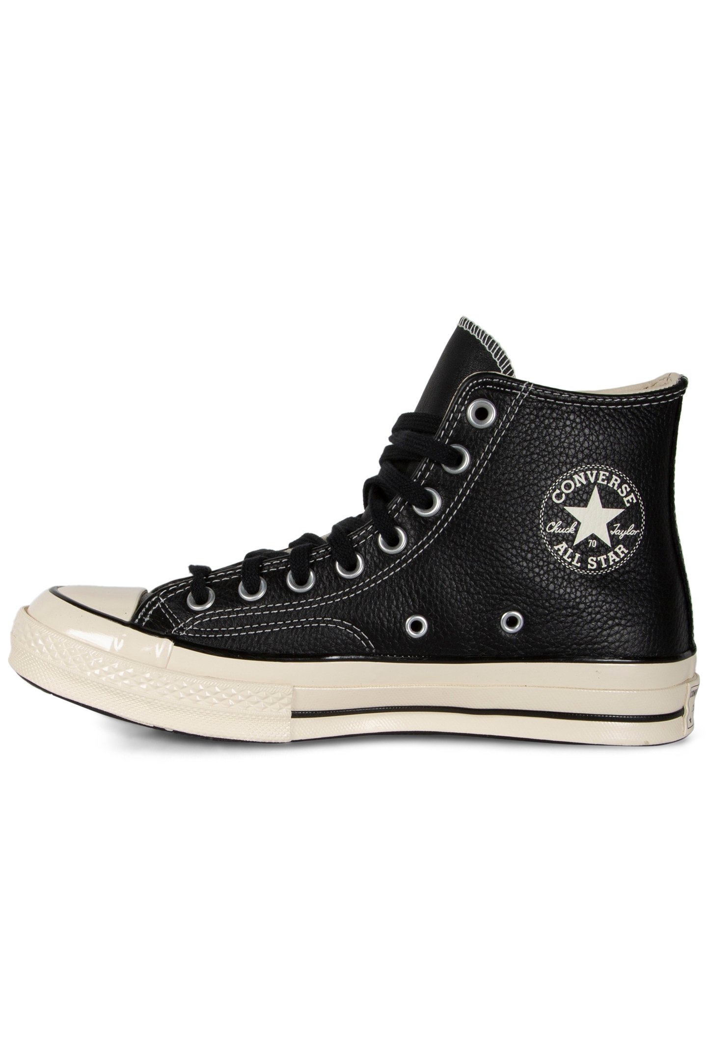 UNISEX CHUCK 70 LEATHER BLACK/NATURAL IVORY/EGRET 3